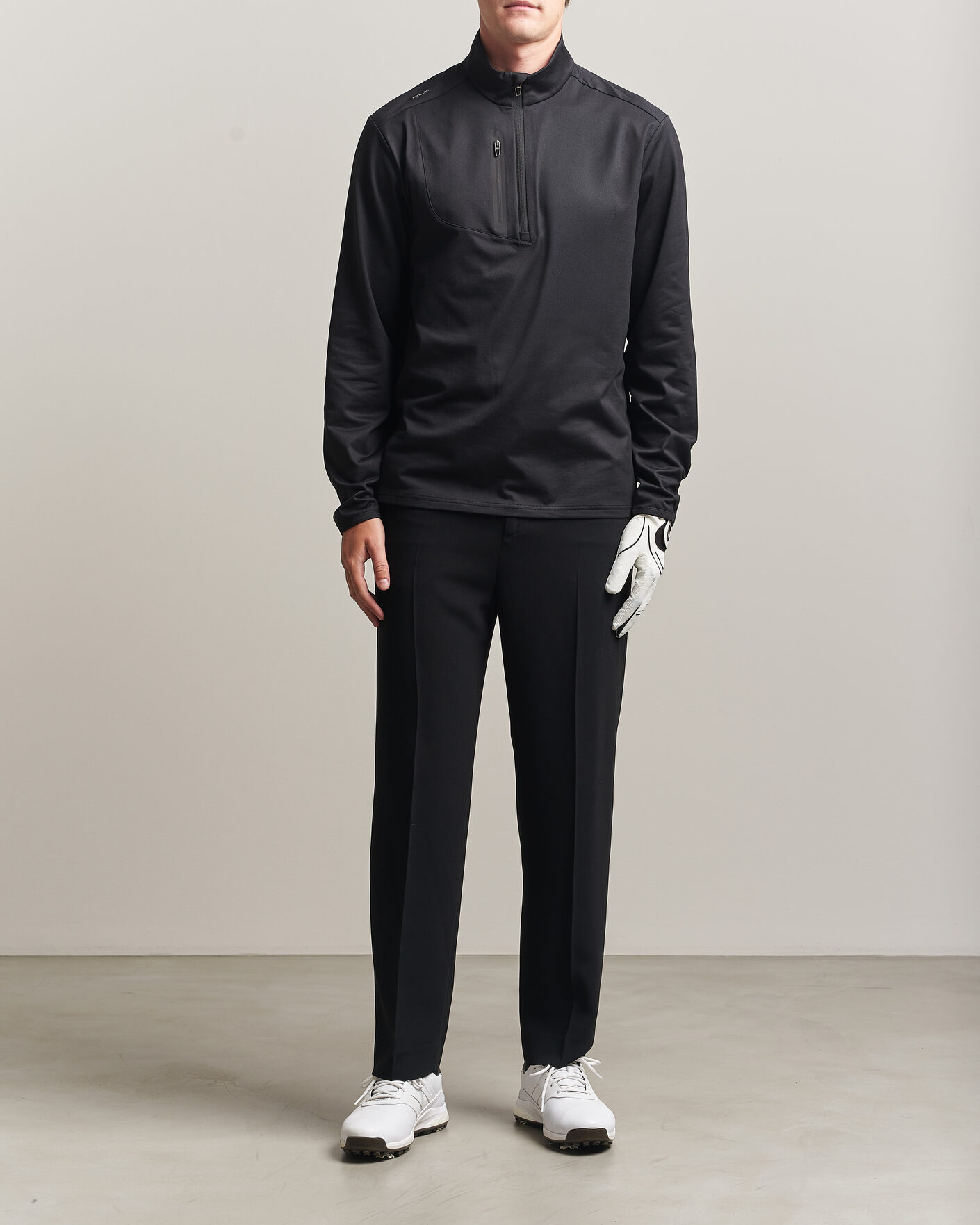 Herre | Golfklær | Polo Ralph Lauren | Luxury Jersey Half Zip Polo Black