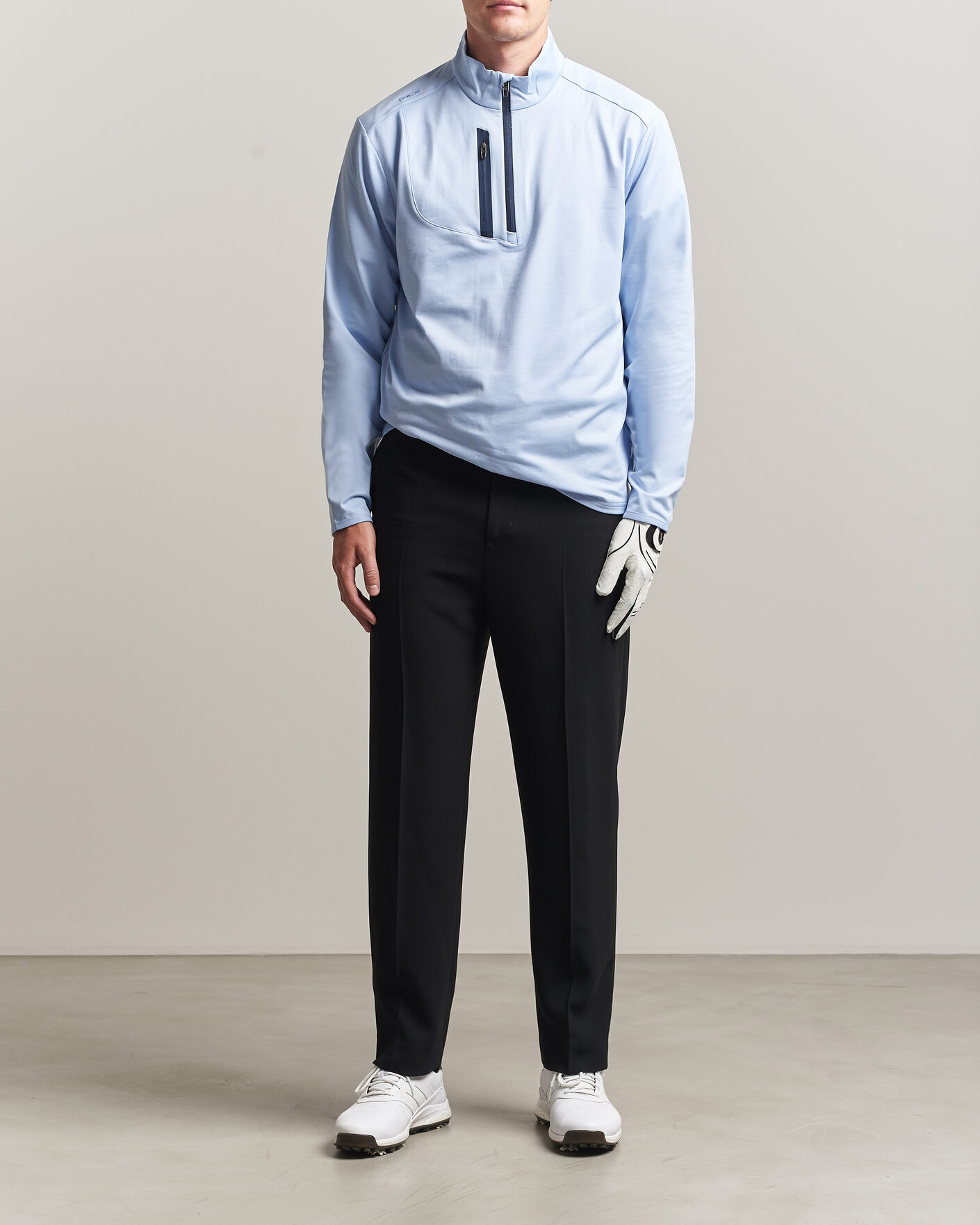 Herre | Golfklær | Polo Ralph Lauren | Luxury Jersey Half Zip Pebble Blue