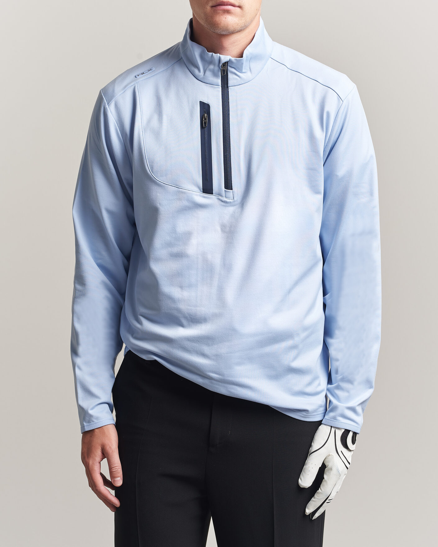 Herre | Golfklær | Polo Ralph Lauren | Luxury Jersey Half Zip Pebble Blue