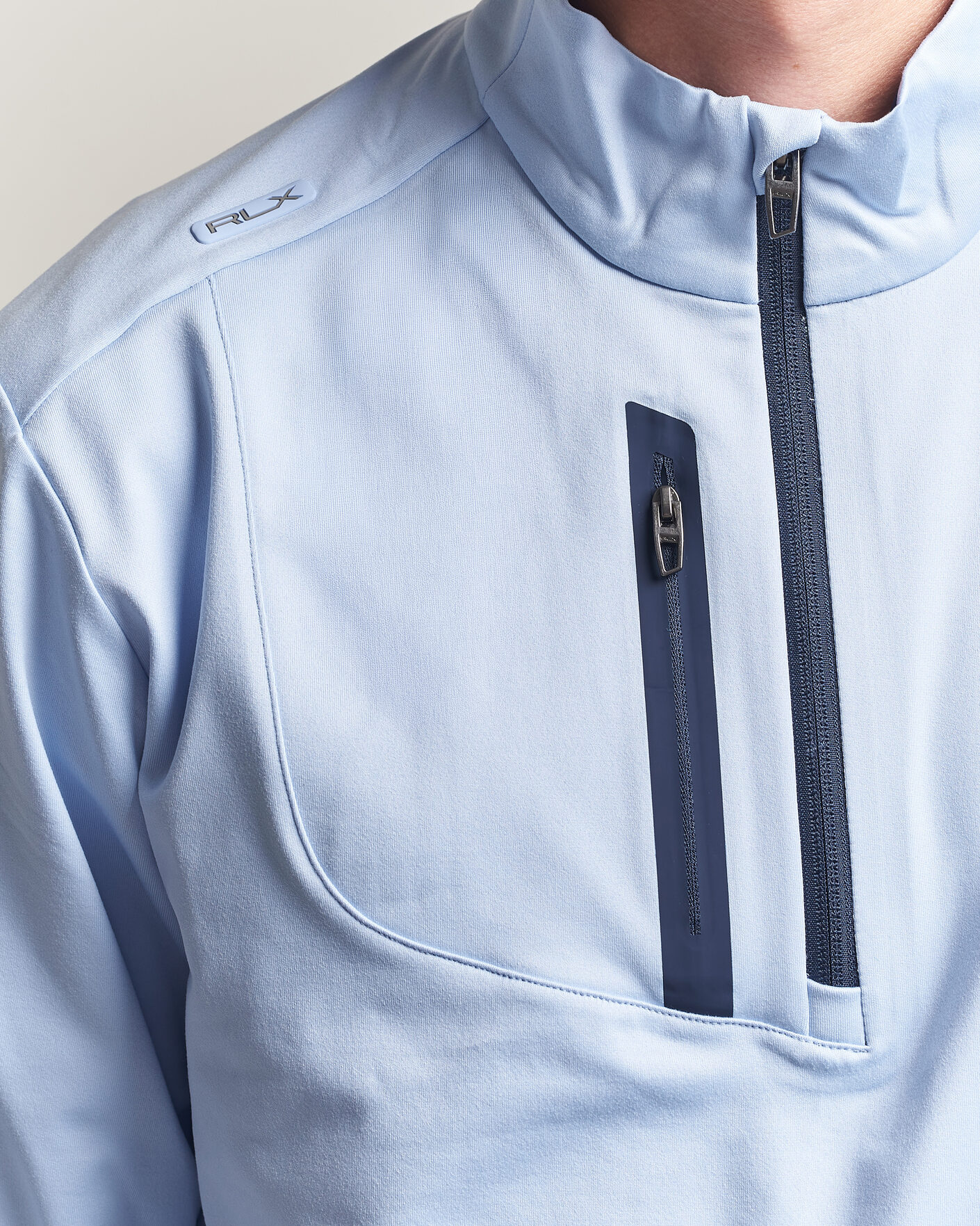 Herre | Golfklær | Polo Ralph Lauren | Luxury Jersey Half Zip Pebble Blue