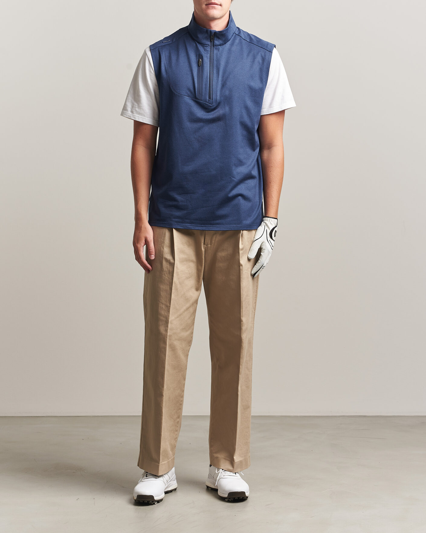 Herre | Gensere | RLX Ralph Lauren | Luxury Jersey Vest Half Zip Spring Navy Heather