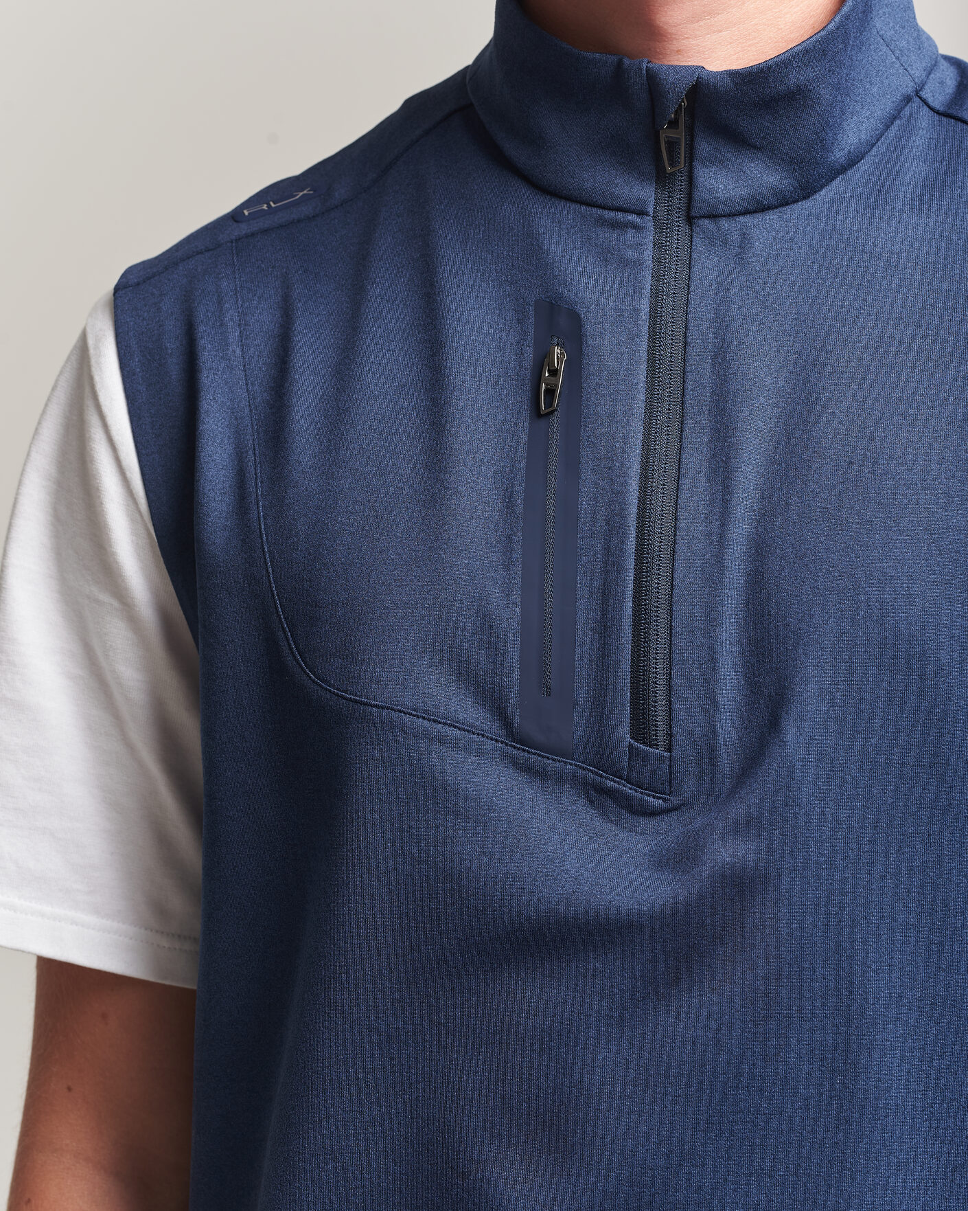 Herre | Gensere | RLX Ralph Lauren | Luxury Jersey Vest Half Zip Spring Navy Heather