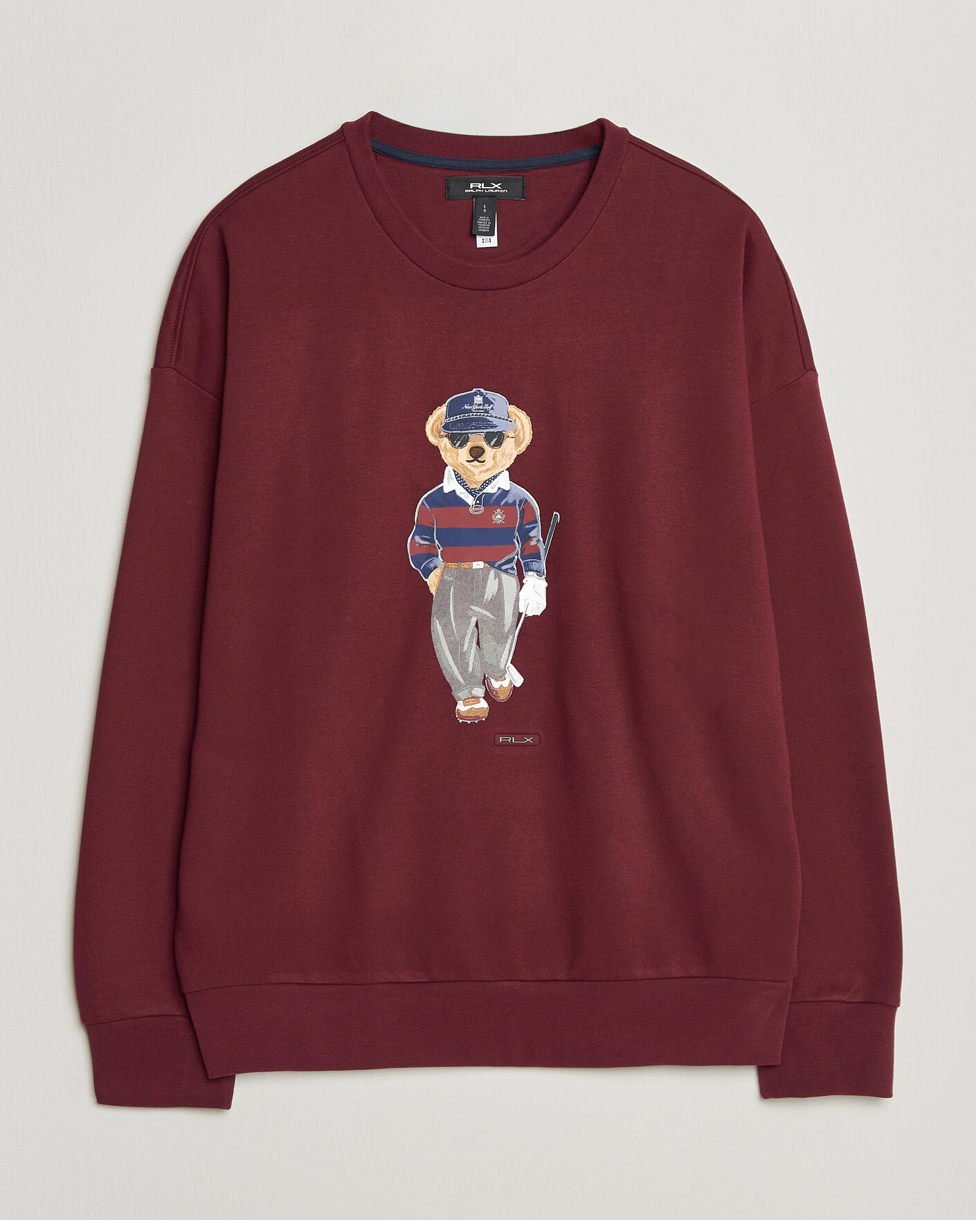 Herre | Gensere | RLX Ralph Lauren | Polo Ralph Lauren Magic Fleece Bear Sweatshirt Classic Wine