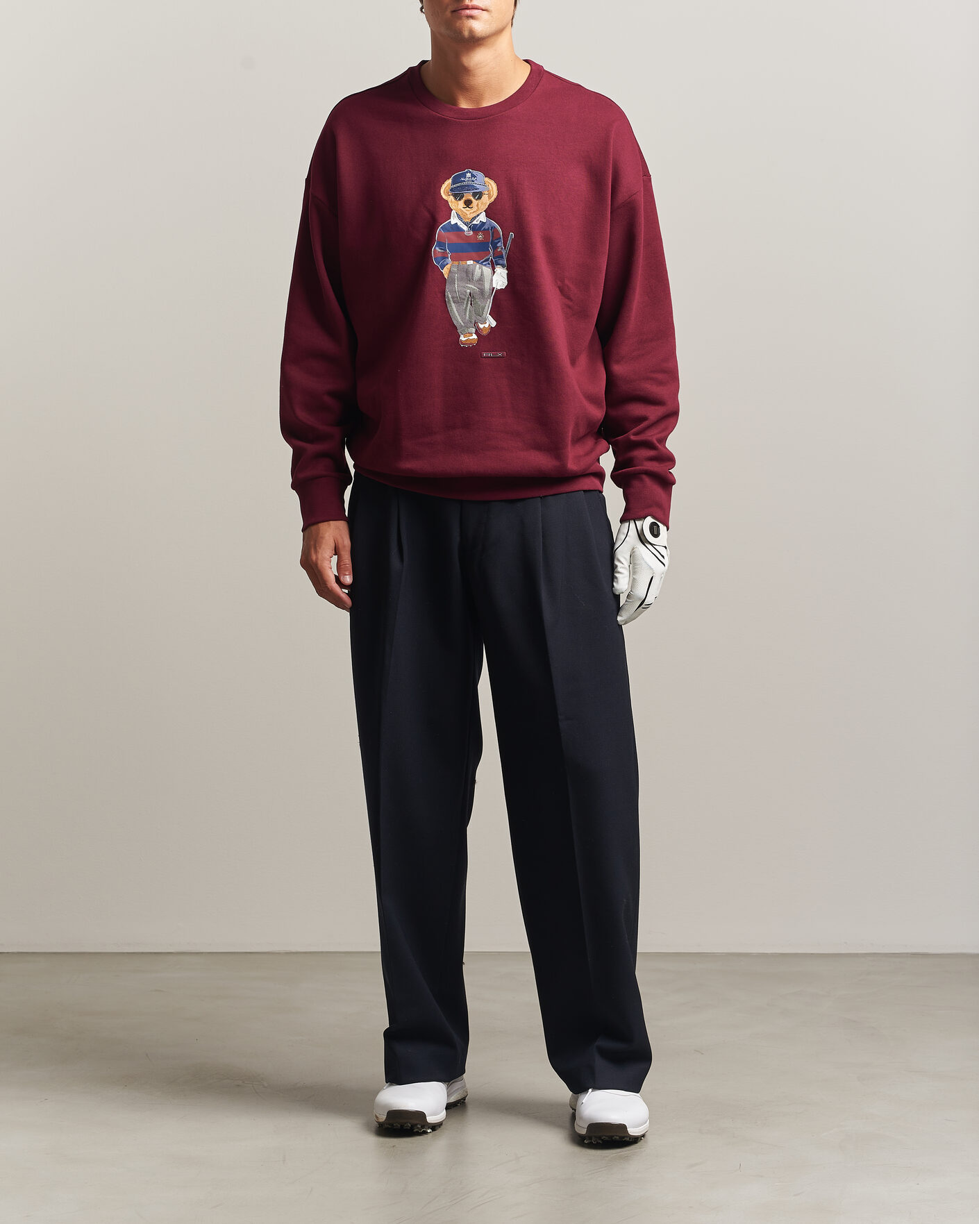 Herre | Gensere | RLX Ralph Lauren | Polo Ralph Lauren Magic Fleece Bear Sweatshirt Classic Wine