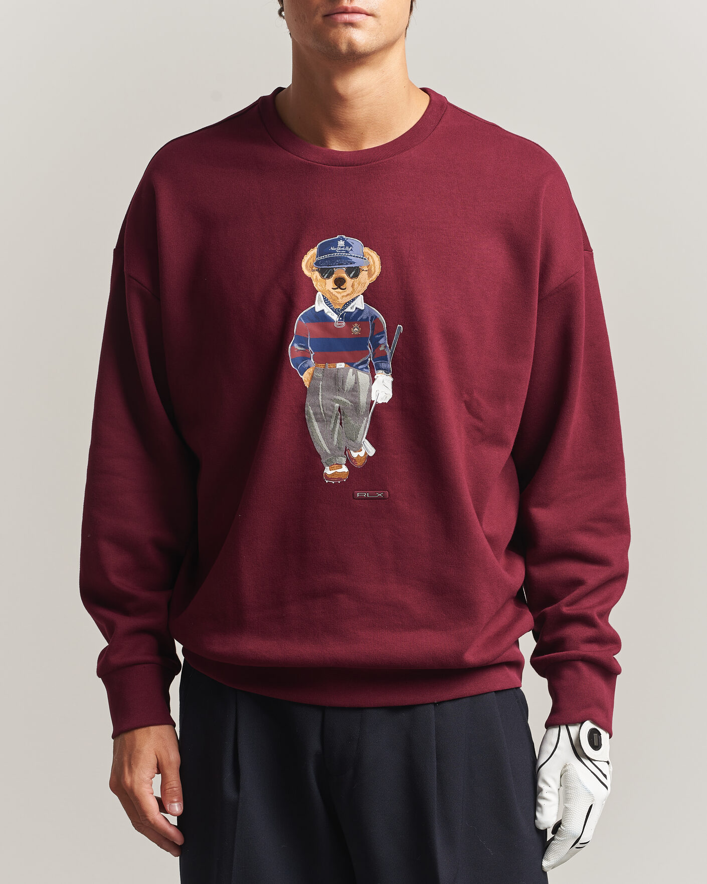 Herre | Gensere | RLX Ralph Lauren | Polo Ralph Lauren Magic Fleece Bear Sweatshirt Classic Wine