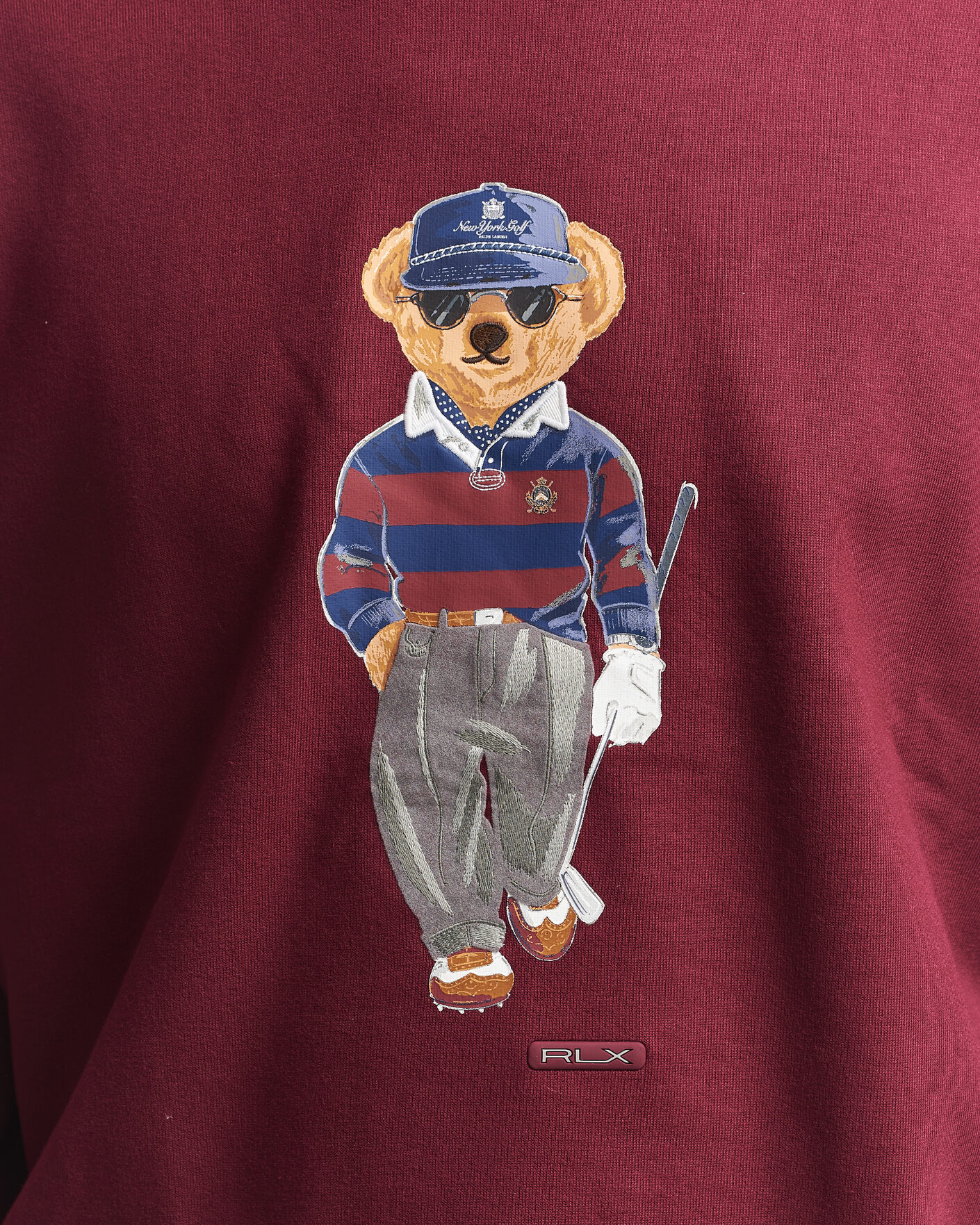 Herre | Gensere | RLX Ralph Lauren | Polo Ralph Lauren Magic Fleece Bear Sweatshirt Classic Wine