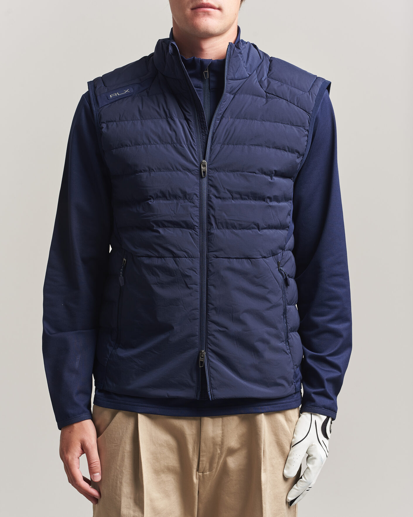RLX Ralph Lauren Full Zip Golf Vest Refined Navy hos CareOfCarl.no