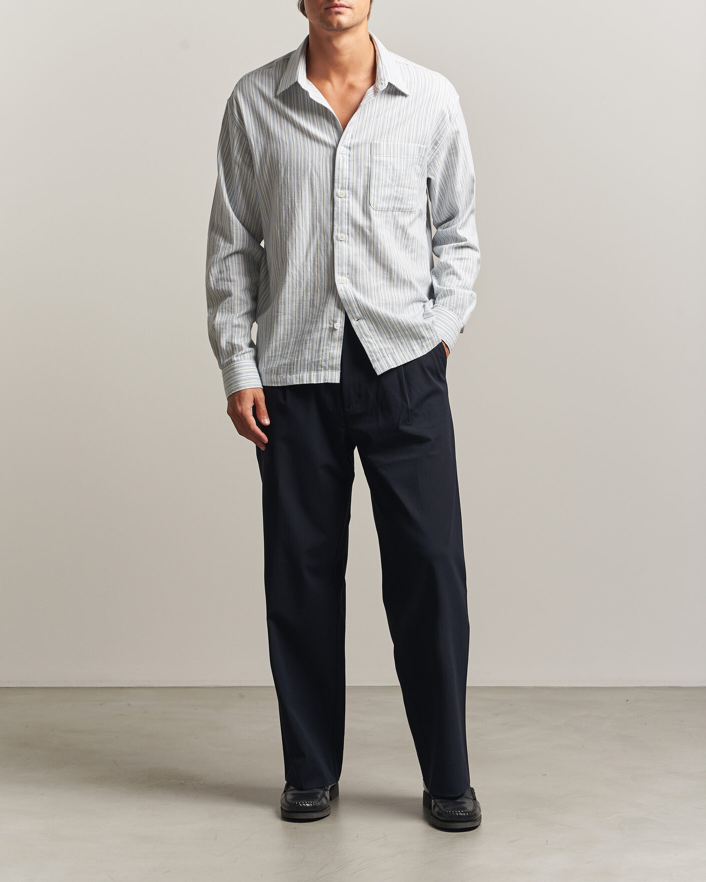 Herre | Bukser | Samsøe Samsøe | Valentin Pleated Trousers Salute Navy