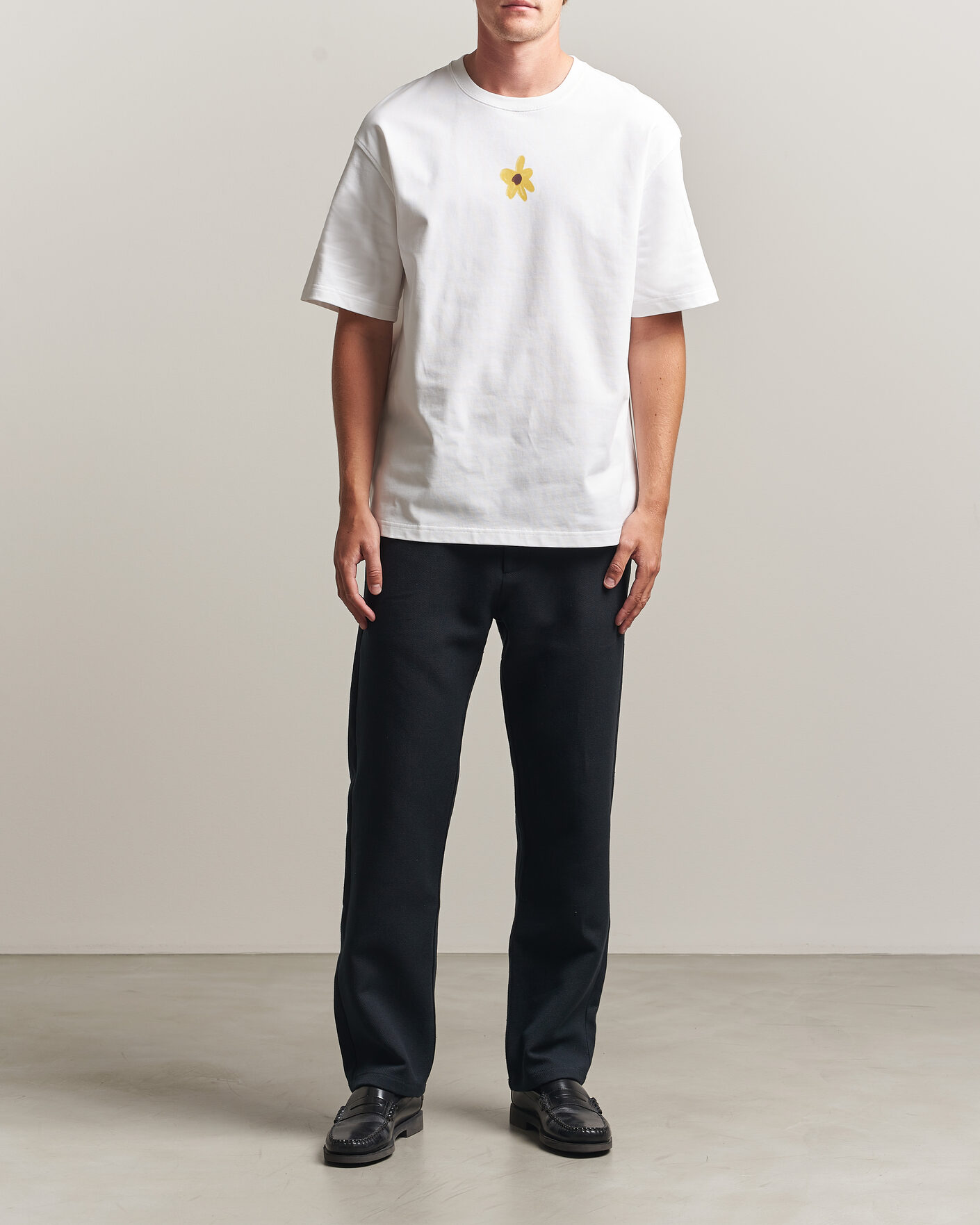Herre | Bukser | Samsøe Samsøe | Jabari Brushed Cotton Drawstring Trousers Dark Grey Melange