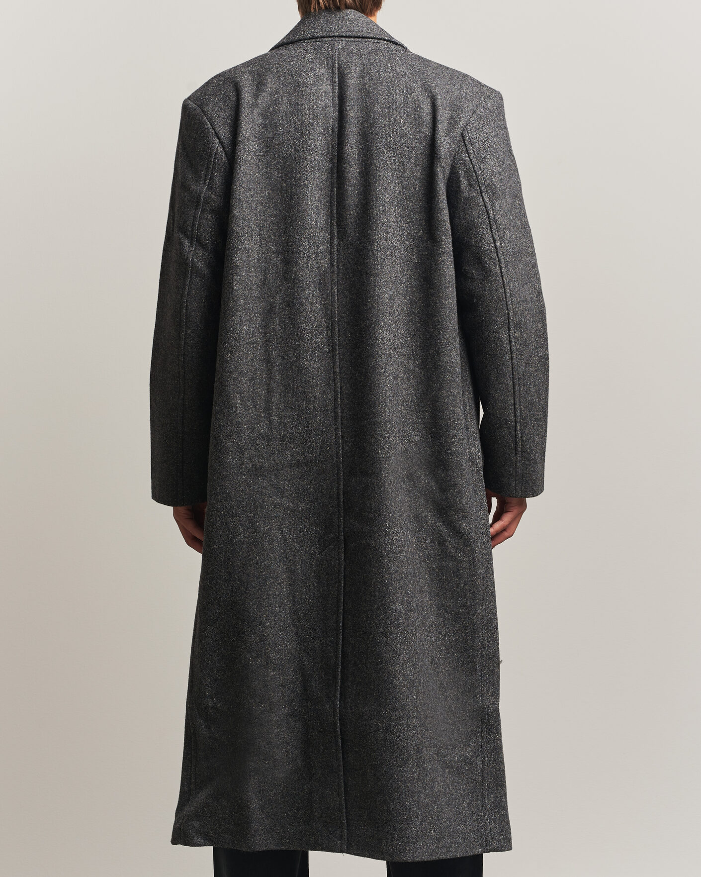 Herre | Jakker | Samsøe Samsøe | Vince Wool Double Breasted Coat Dark Grey Melange