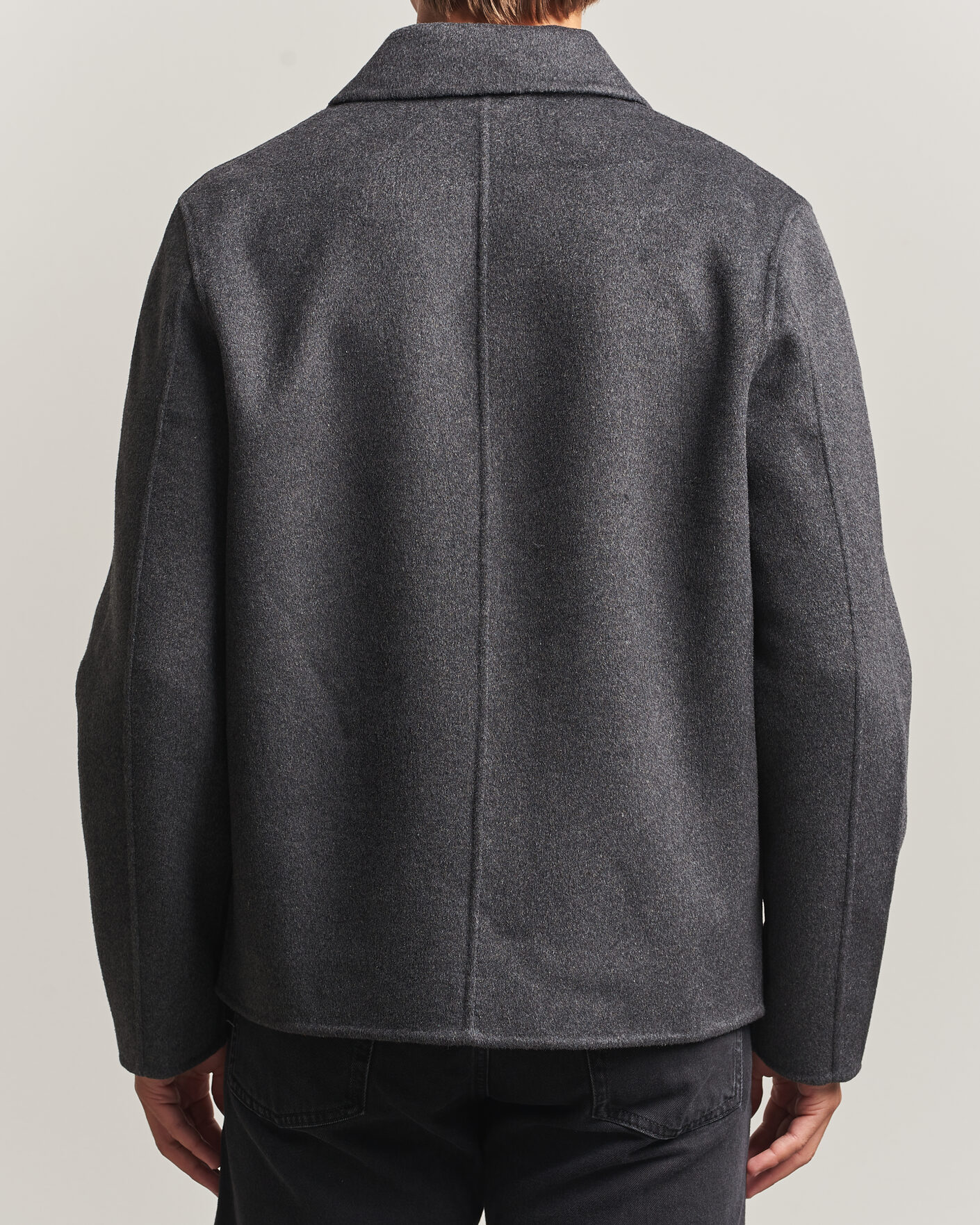 Herre | Jakker | Samsøe Samsøe | Paulo Wool Shirt Jacket Dark Grey Melange