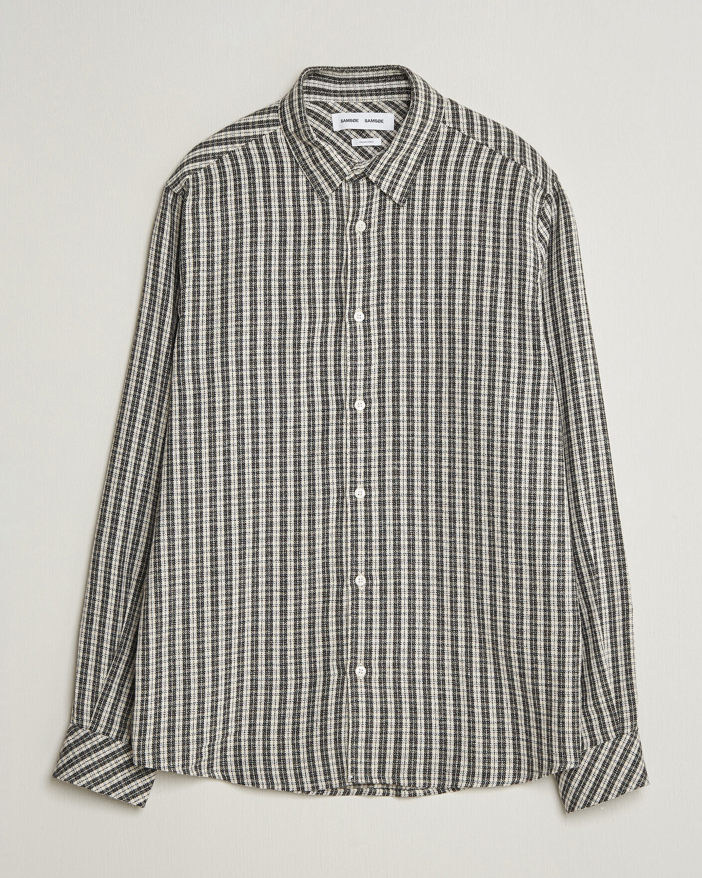 Herre | Skjorter | Samsøe Samsøe | Ryan Brushed Cotton Checked Shirt Brown