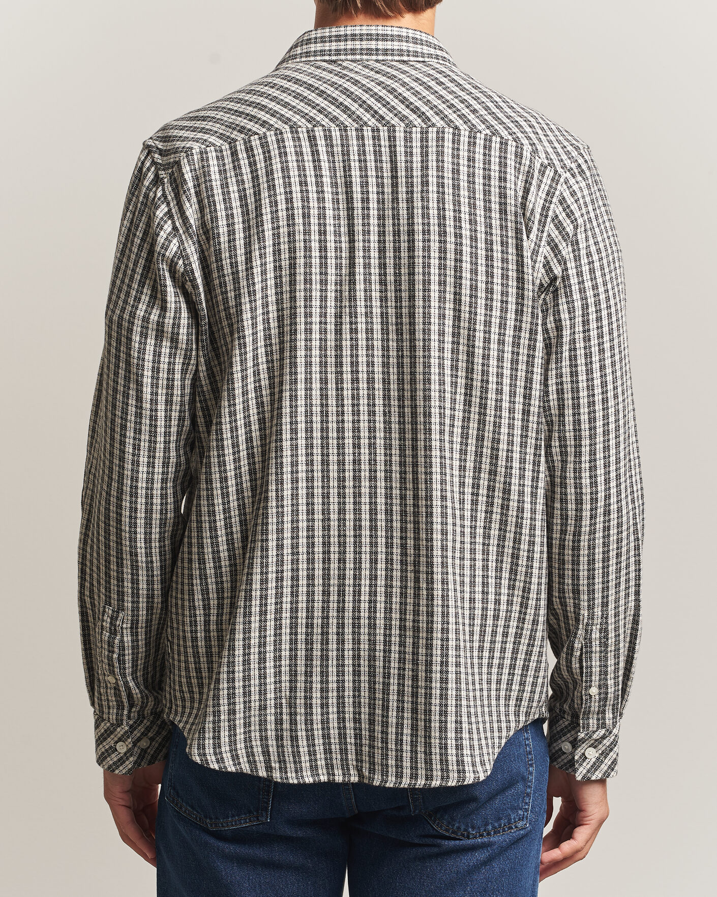 Herre | Skjorter | Samsøe Samsøe | Ryan Brushed Cotton Checked Shirt Brown