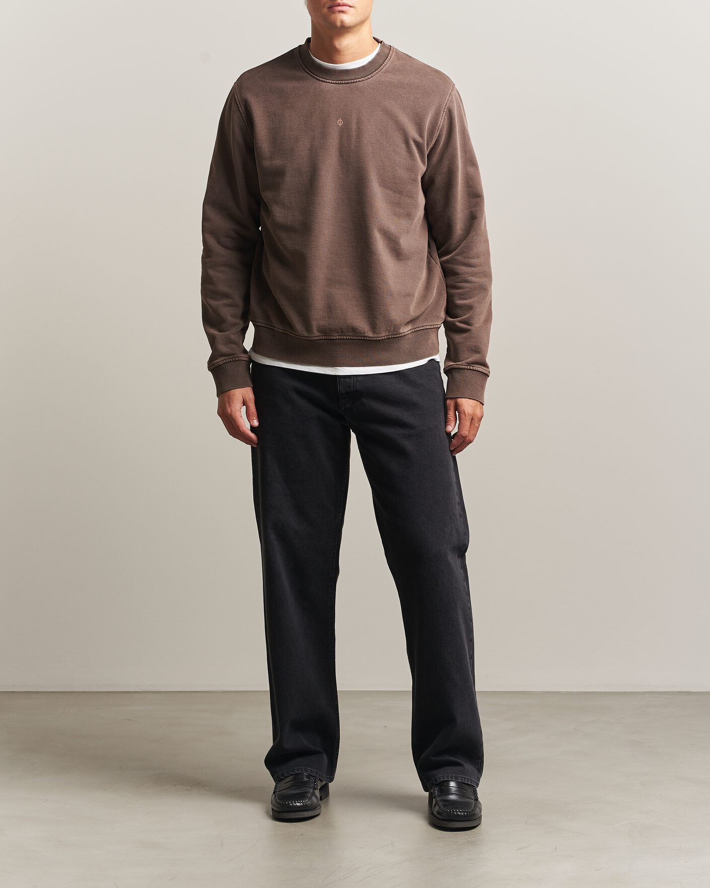 Herre | Gensere | Samsøe Samsøe | Ollie Washed Crew Neck Sweatshirt Delicioso