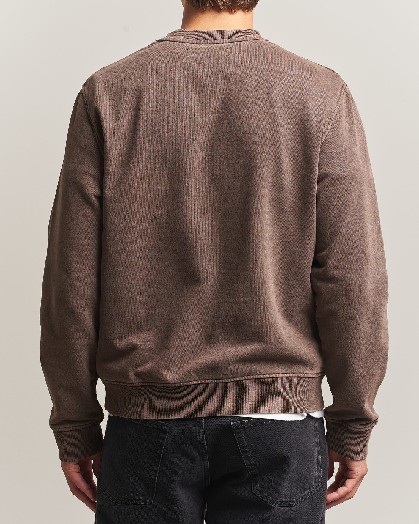 Herre | Gensere | Samsøe Samsøe | Ollie Washed Crew Neck Sweatshirt Delicioso