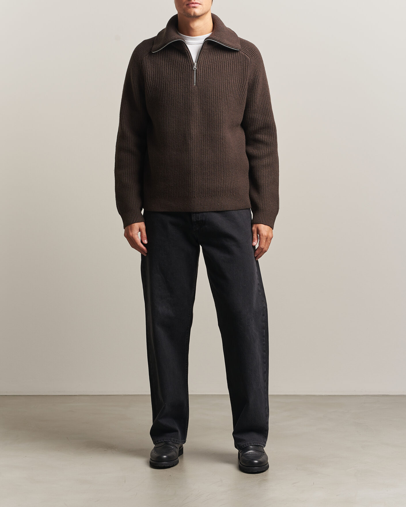 Herre | Gensere | Samsøe Samsøe | Rick Wool Heavy Knitted Half Zip Delicioso