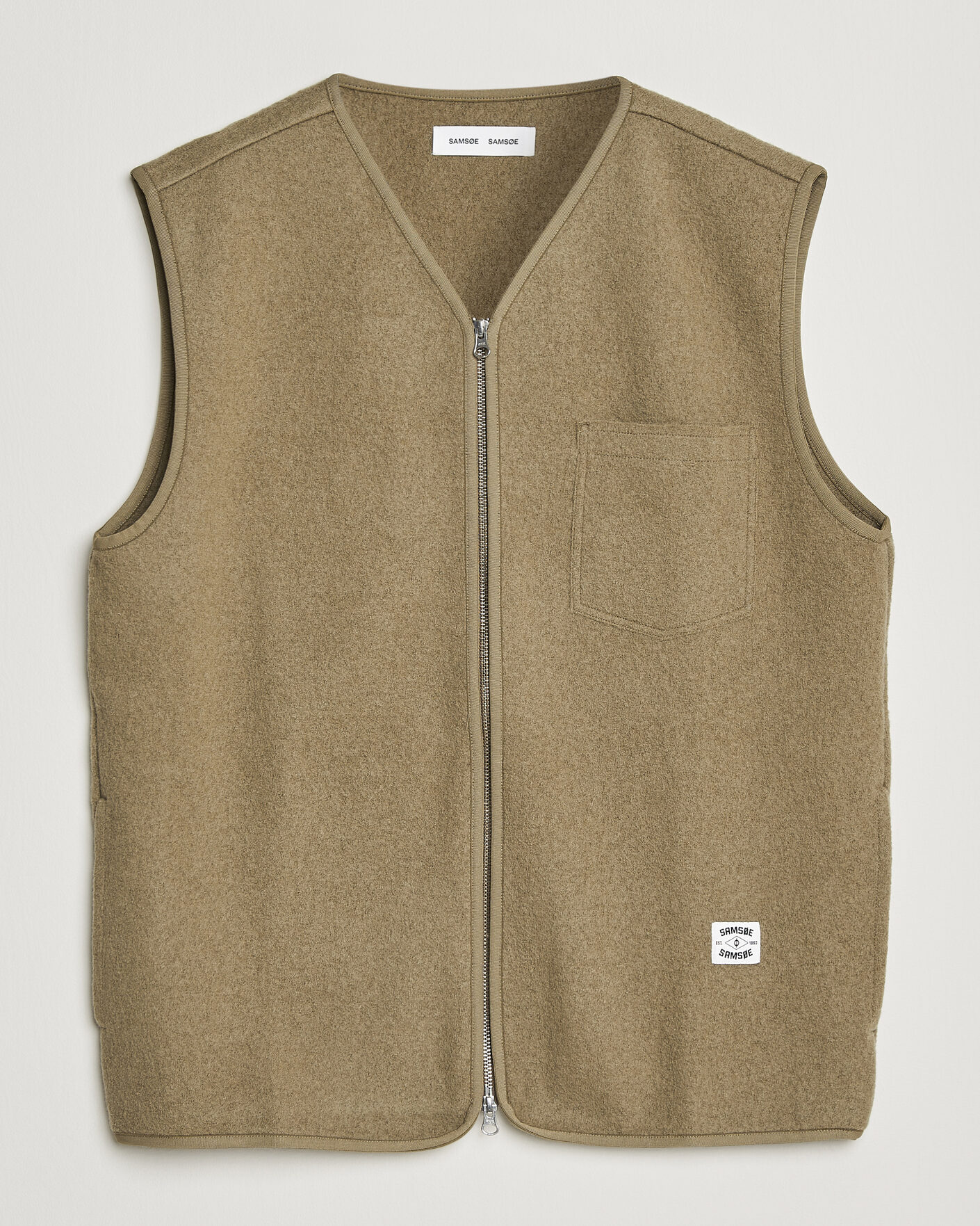 Herre | Gensere | Samsøe Samsøe | Hannes Boiled Wool Vest Lead Gray