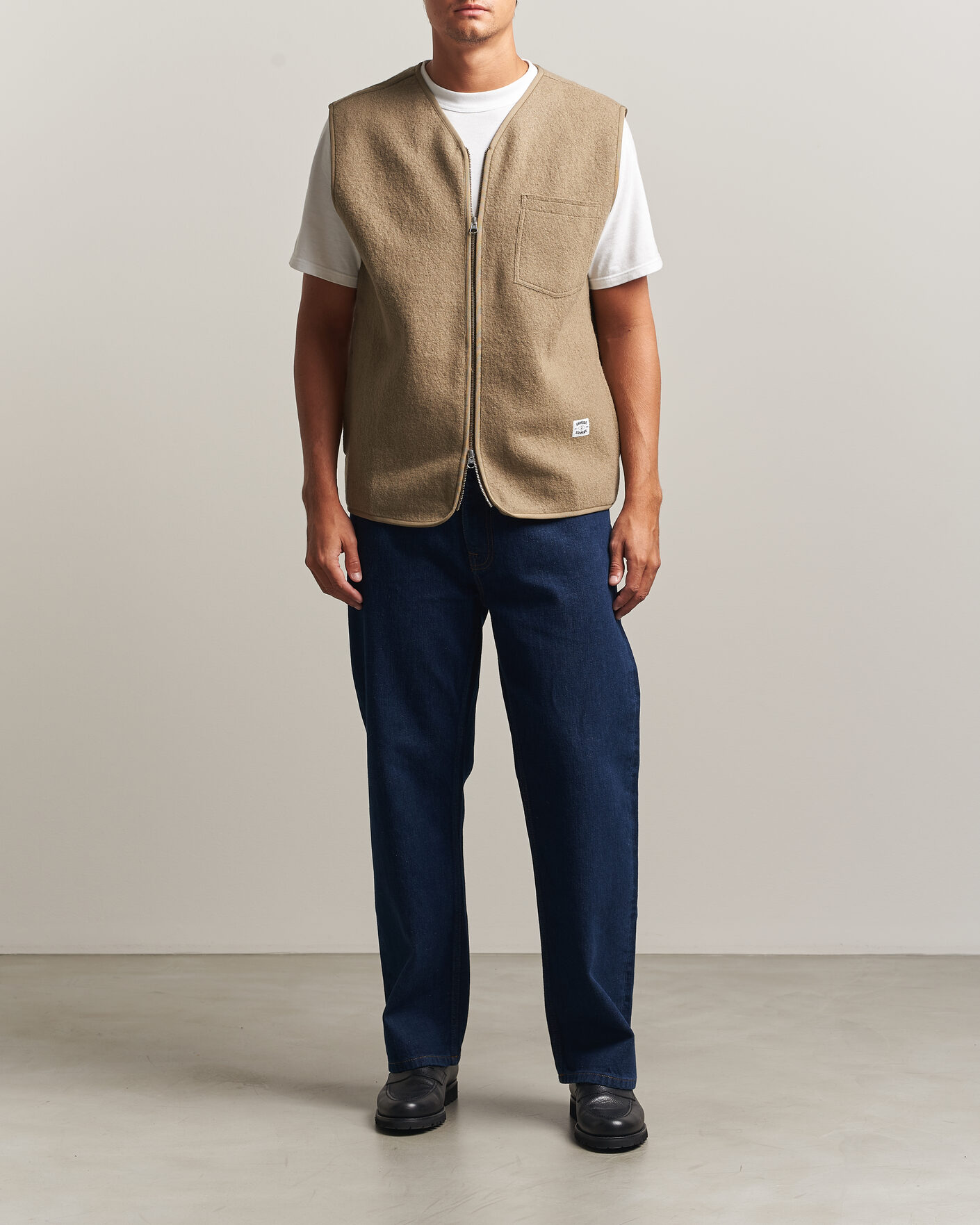 Herre | Gensere | Samsøe Samsøe | Hannes Boiled Wool Vest Lead Gray