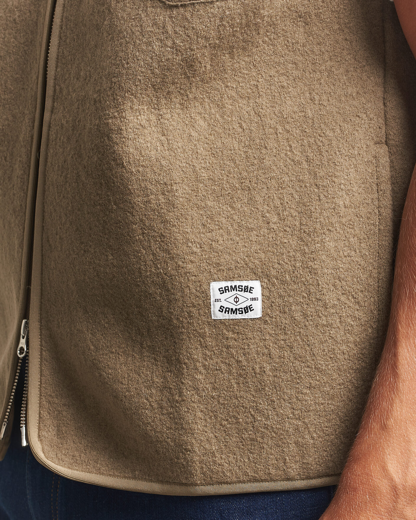 Herre | Gensere | Samsøe Samsøe | Hannes Boiled Wool Vest Lead Gray