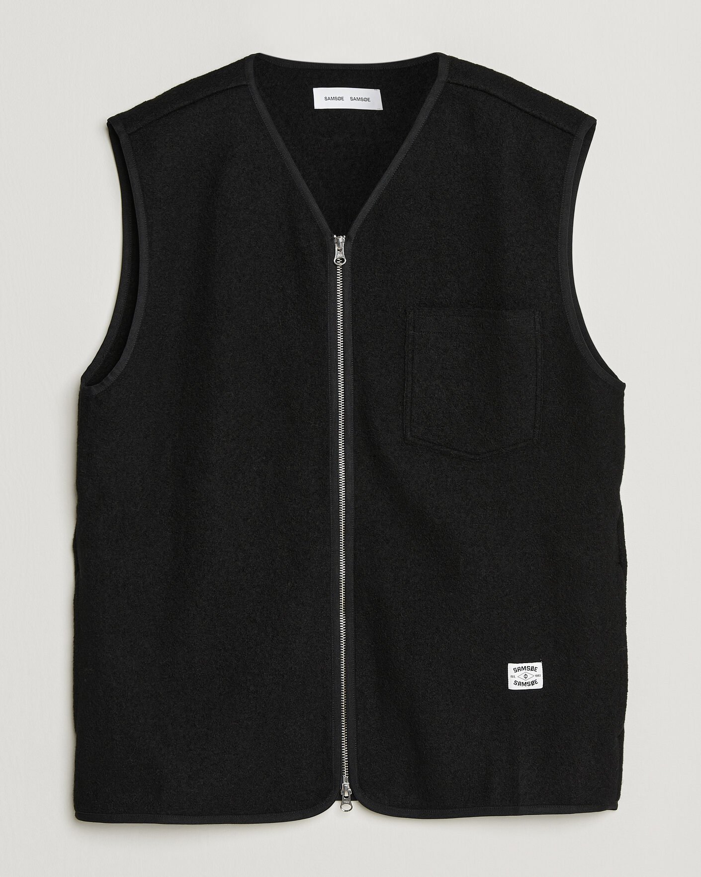 Herre | Gensere | Samsøe Samsøe | Hannes Boiled Wool Vest Black