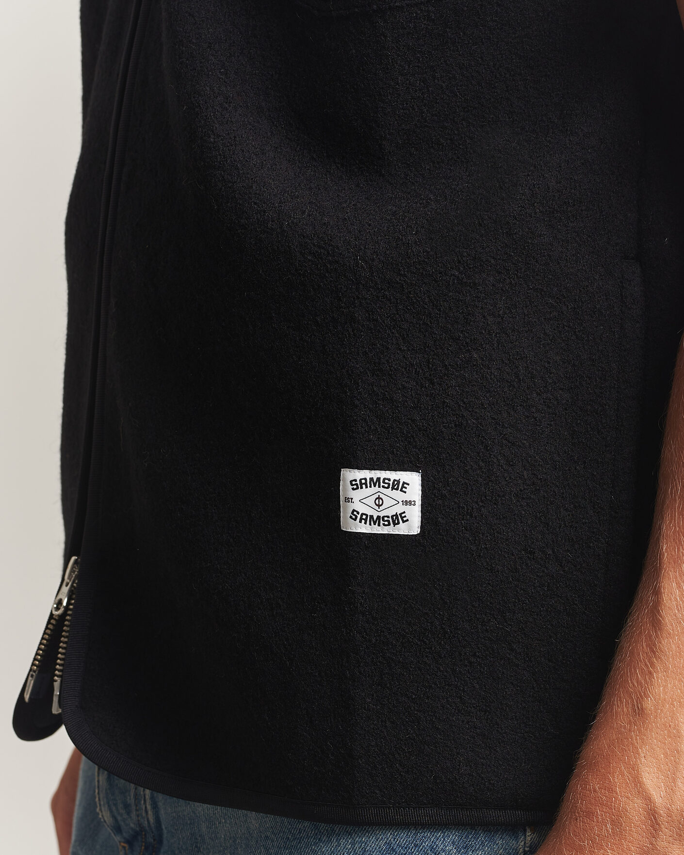 Herre | Gensere | Samsøe Samsøe | Hannes Boiled Wool Vest Black