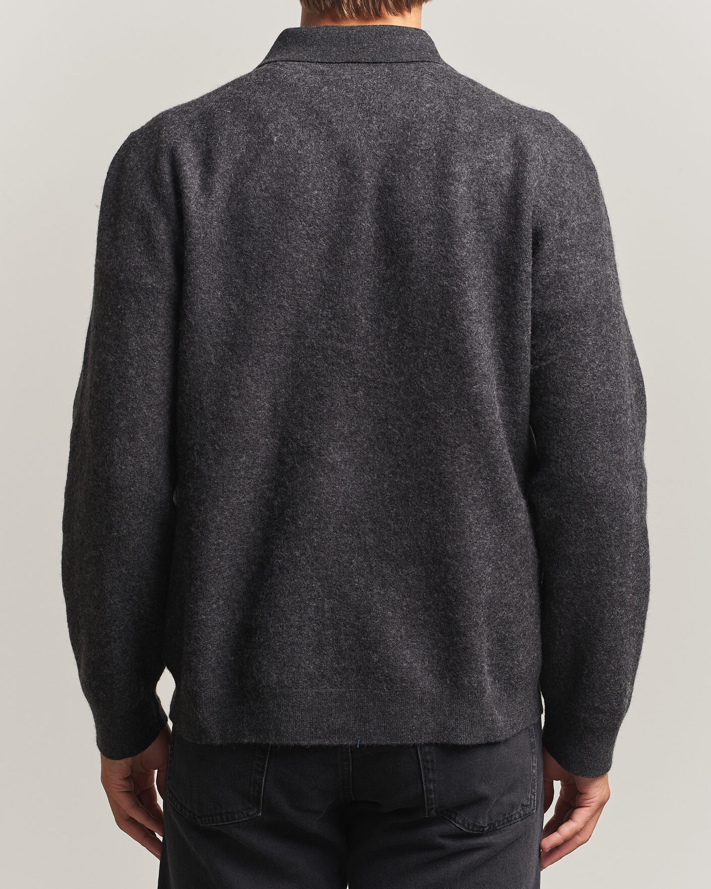Herre | Gensere | Samsøe Samsøe | Richard Wool Knitted Cardigan Dark Grey Melange