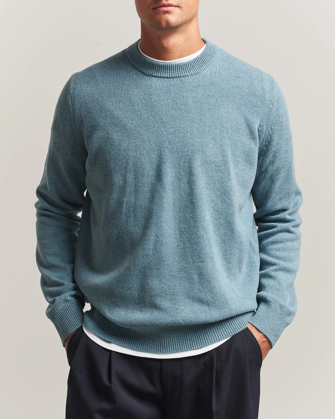 Herre | Gensere | Samsøe Samsøe | Isak Knitted Crew Neck Stormy Sea