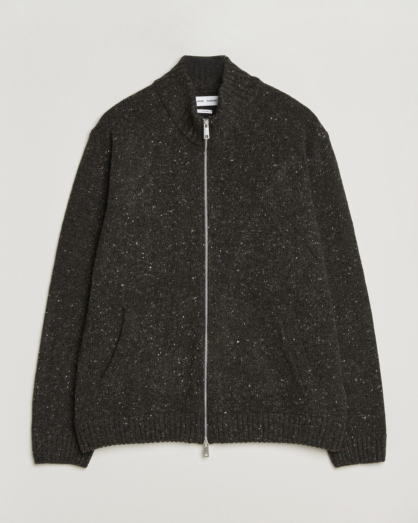 Herre | Gensere | Samsøe Samsøe | Nate Donegal Wool Knitted Full Zip Delicioso