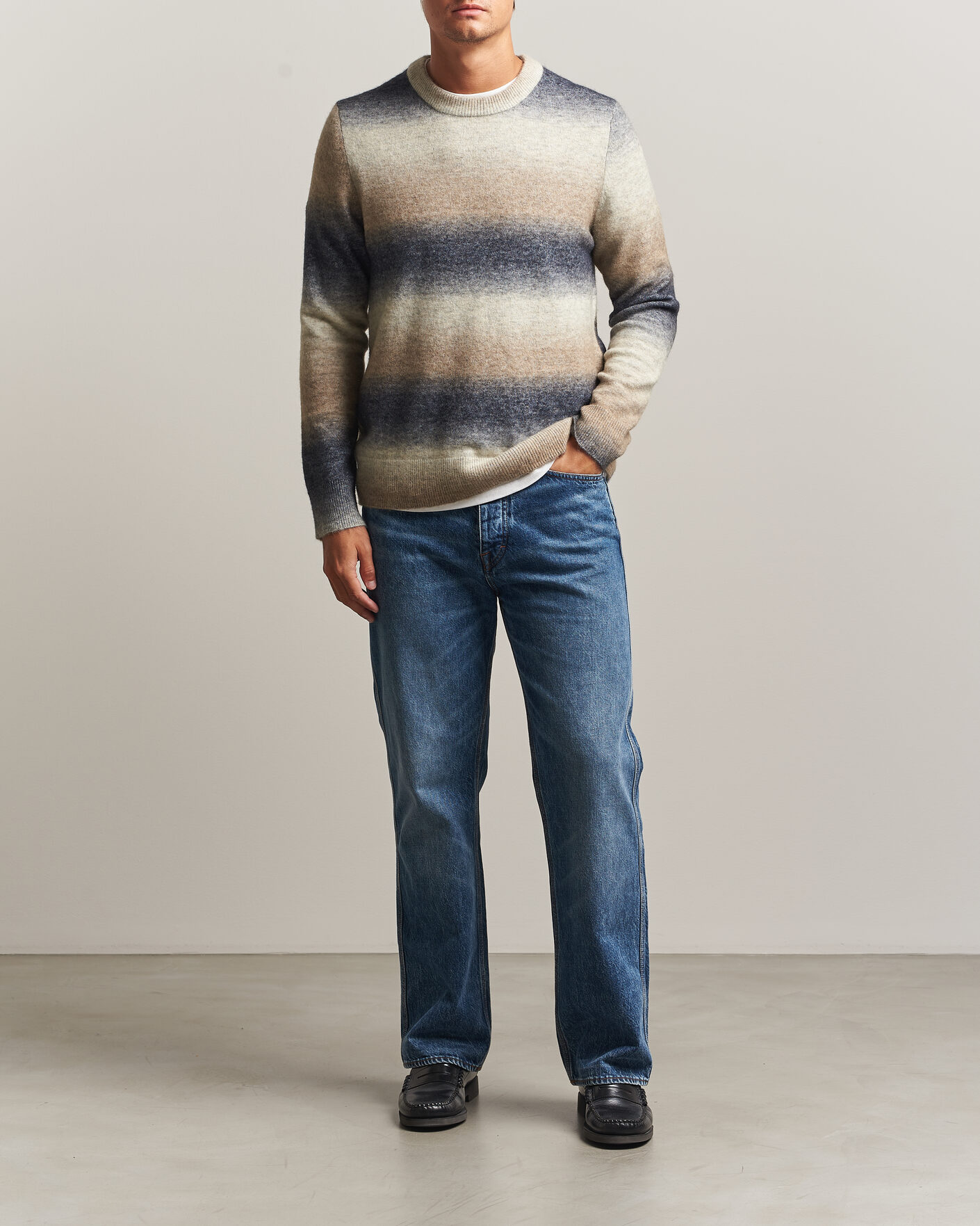 Herre | Gensere | Samsøe Samsøe | Aiden Wool/Alpaca Knitted Striped Sweater Multi