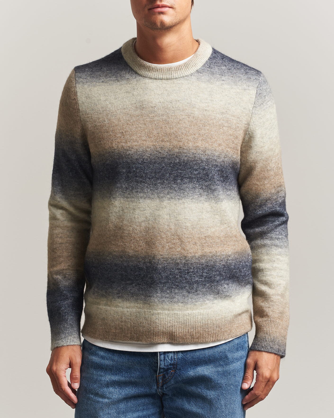 Herre | Gensere | Samsøe Samsøe | Aiden Wool/Alpaca Knitted Striped Sweater Multi