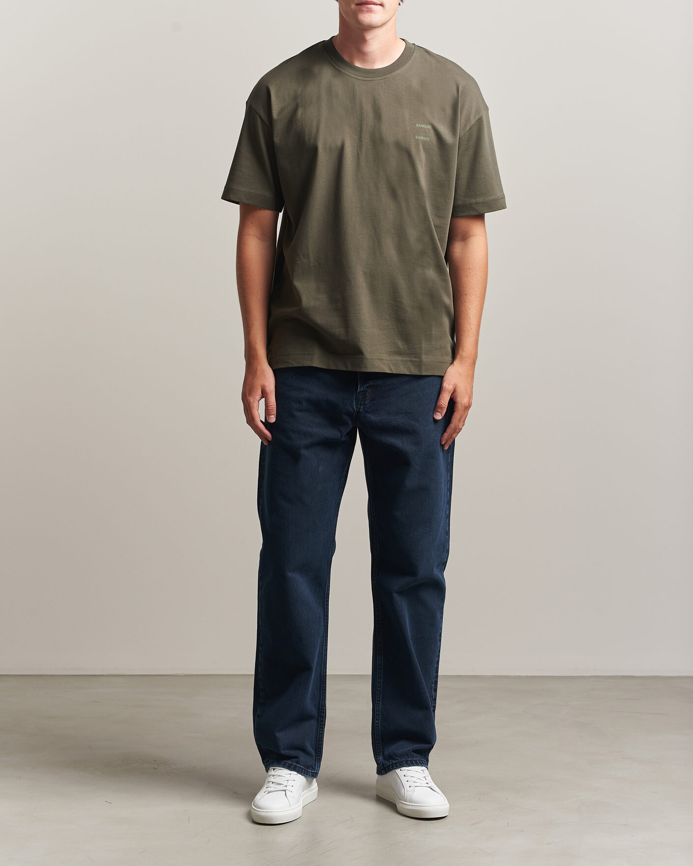 Herre | T-Shirts | Samsøe Samsøe | Joel Organic Cotton T-Shirt Forest Night