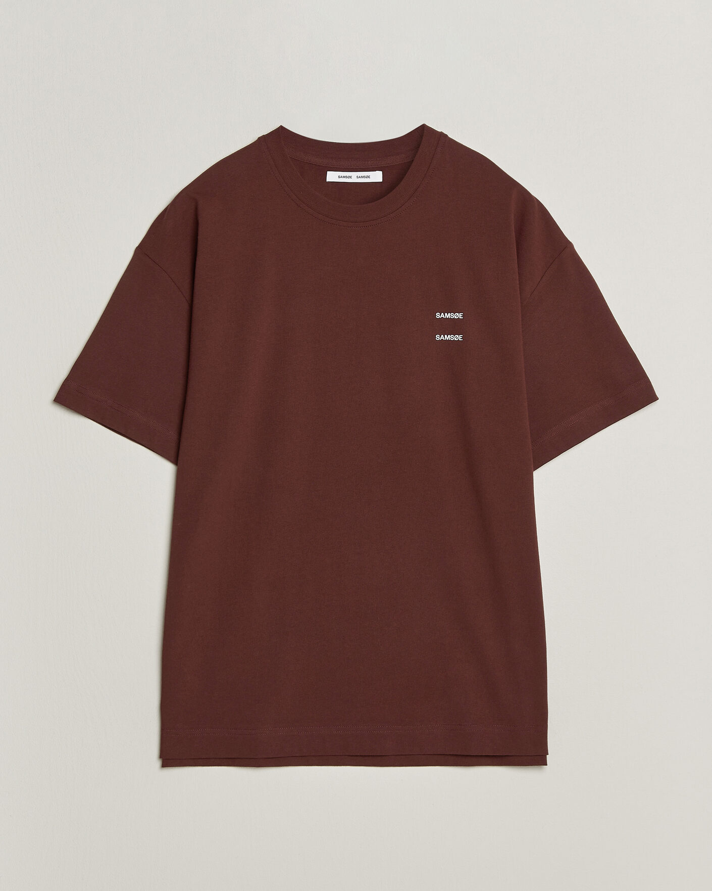 Herre | T-Shirts | Samsøe Samsøe | Joel Organic Cotton T-Shirt Bitter Chocolate