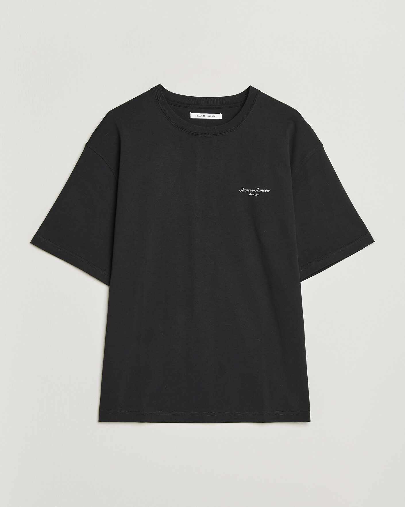 Herre | T-Shirts | Samsøe Samsøe | Uni Printed Crew Neck T-Shirt Black Building
