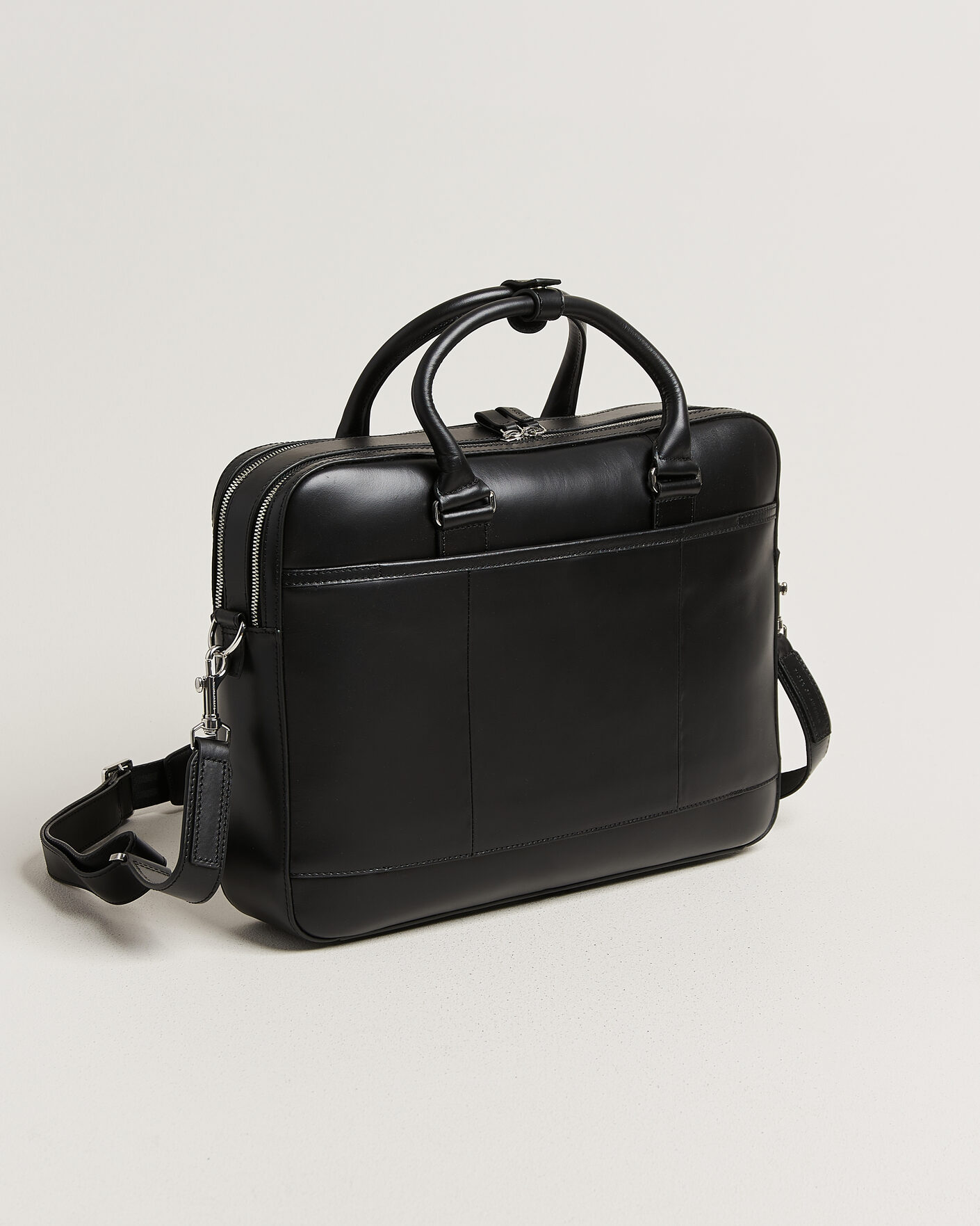 Herre | Vesker | Tiger of Sweden | Burin Smooth Leather Briefcase Black
