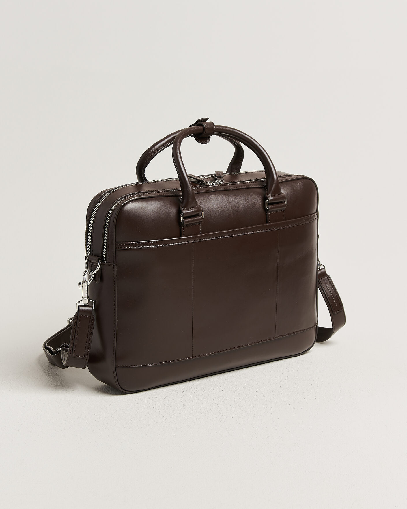 Herre | Vesker | Tiger of Sweden | Burin Smooth Leather Briefcase Dark Brown