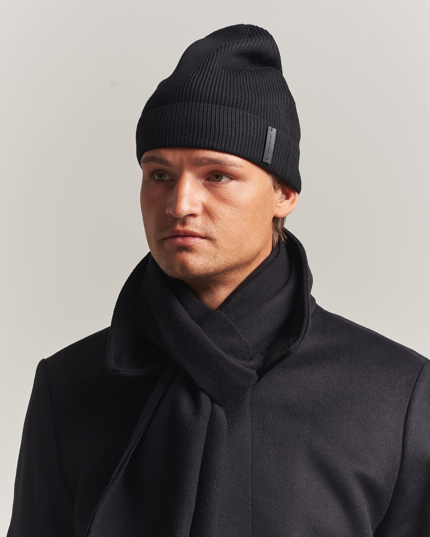 Herre | Luer | Tiger of Sweden | Caldu Wool Beanie Black
