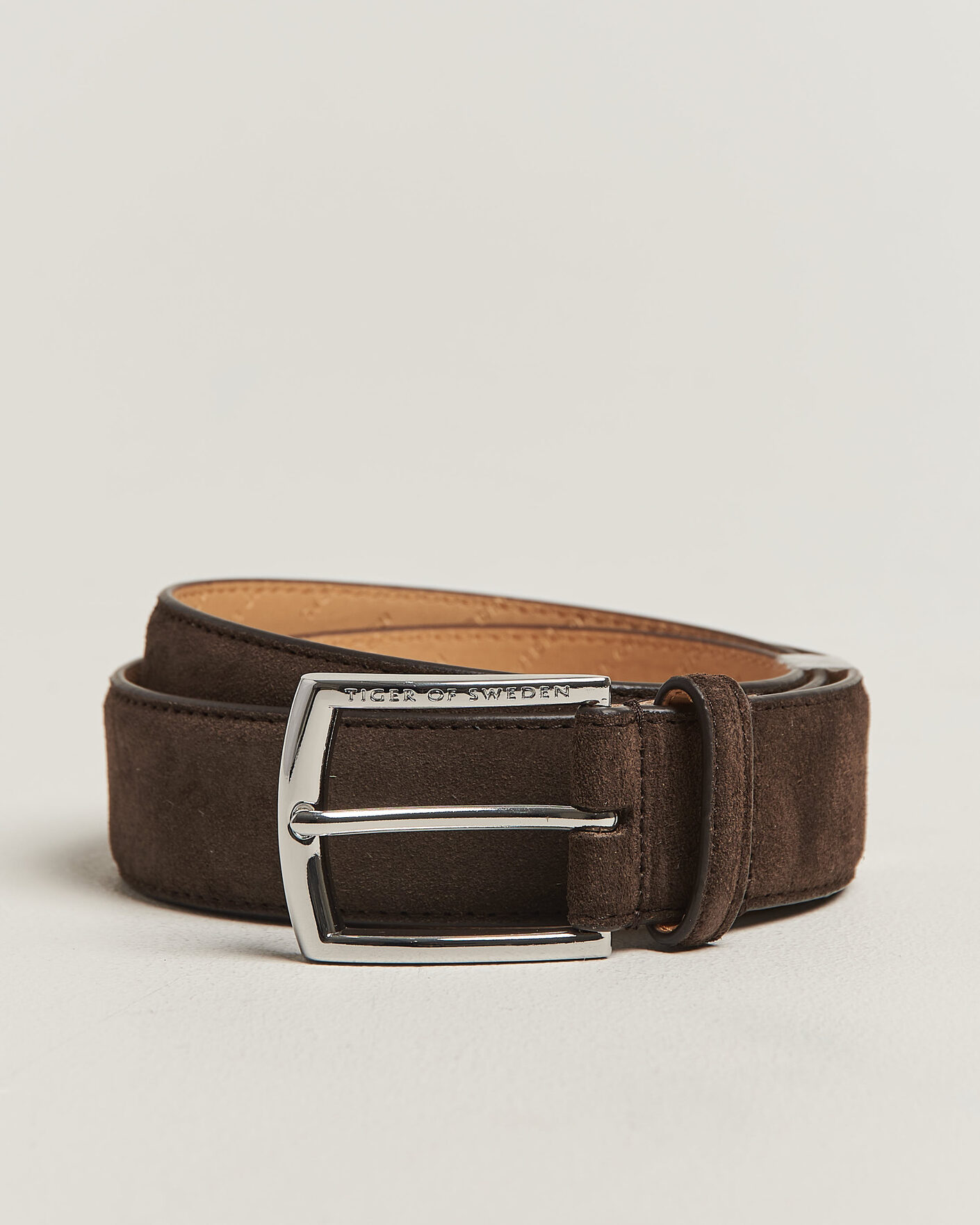 Herre | Belter | Tiger of Sweden | Bergstroms Suede Belt Dark Brown