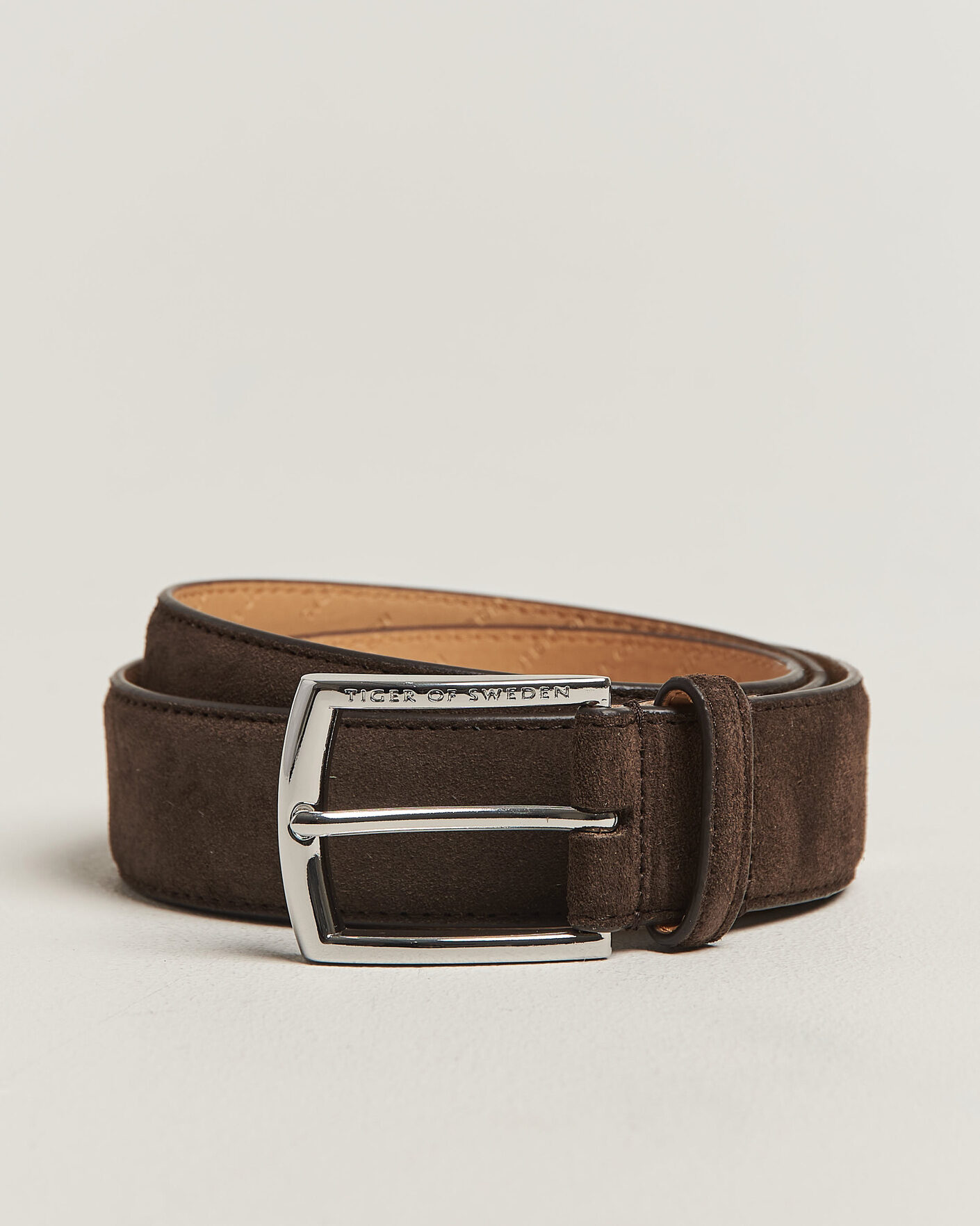 Herre | Belter | Tiger of Sweden | Bergstroms Suede Belt Dark Brown