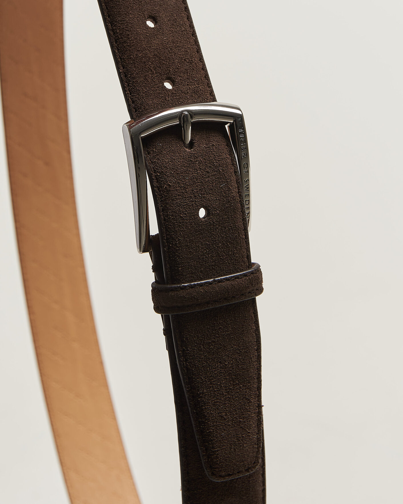 Herre | Belter | Tiger of Sweden | Bergstroms Suede Belt Dark Brown