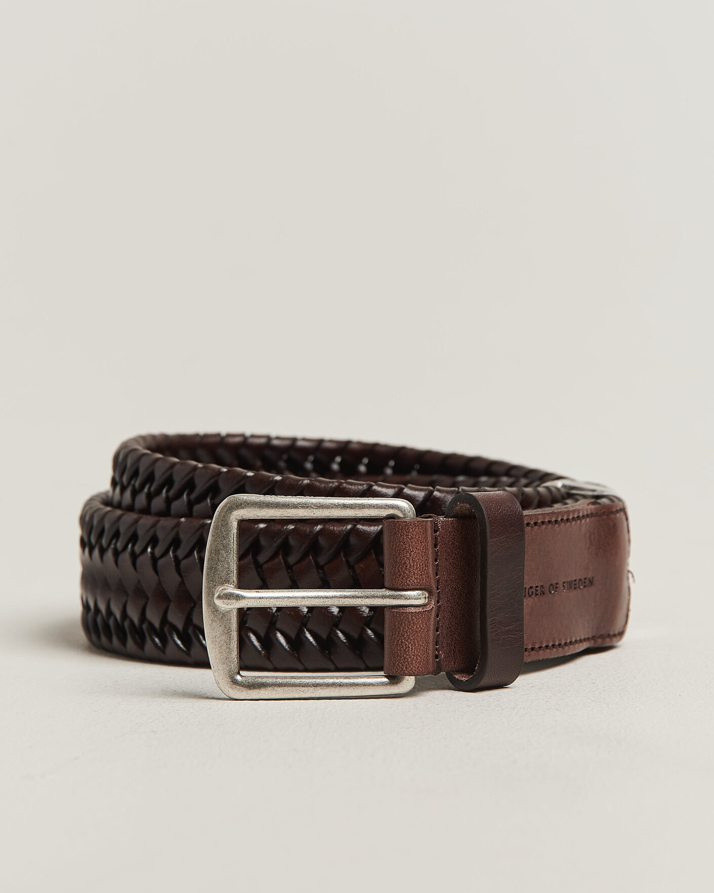 Herre | Belter | Tiger of Sweden | Braidant Braided Belt Dark Brown