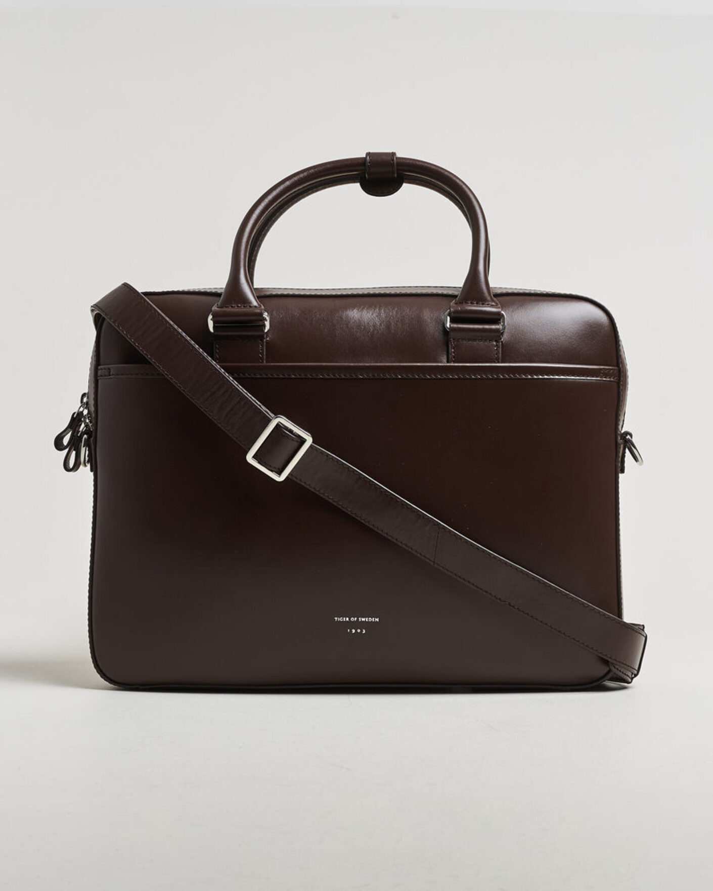 Herre | Vesker | Tiger of Sweden | Bosun Smooth Leather Briefcase Dark Brown