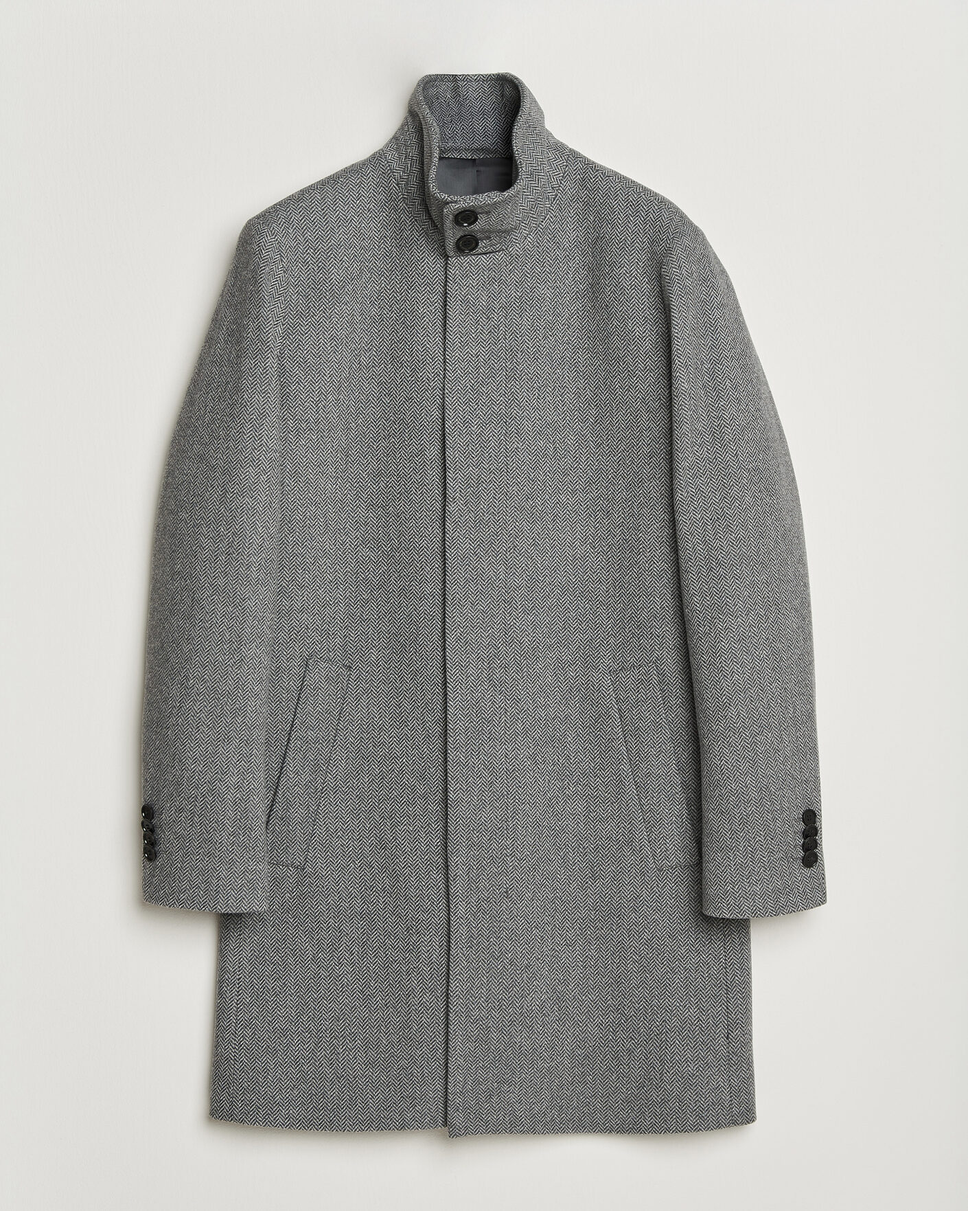Herre | Jakker | Tiger of Sweden | Aleric Wool Herringbone Coat Fogy