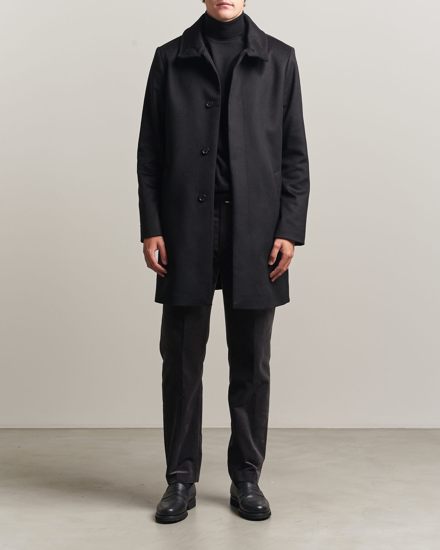 Herre | Jakker | Tiger of Sweden | Aleric Wool/Cashmere Coat Black