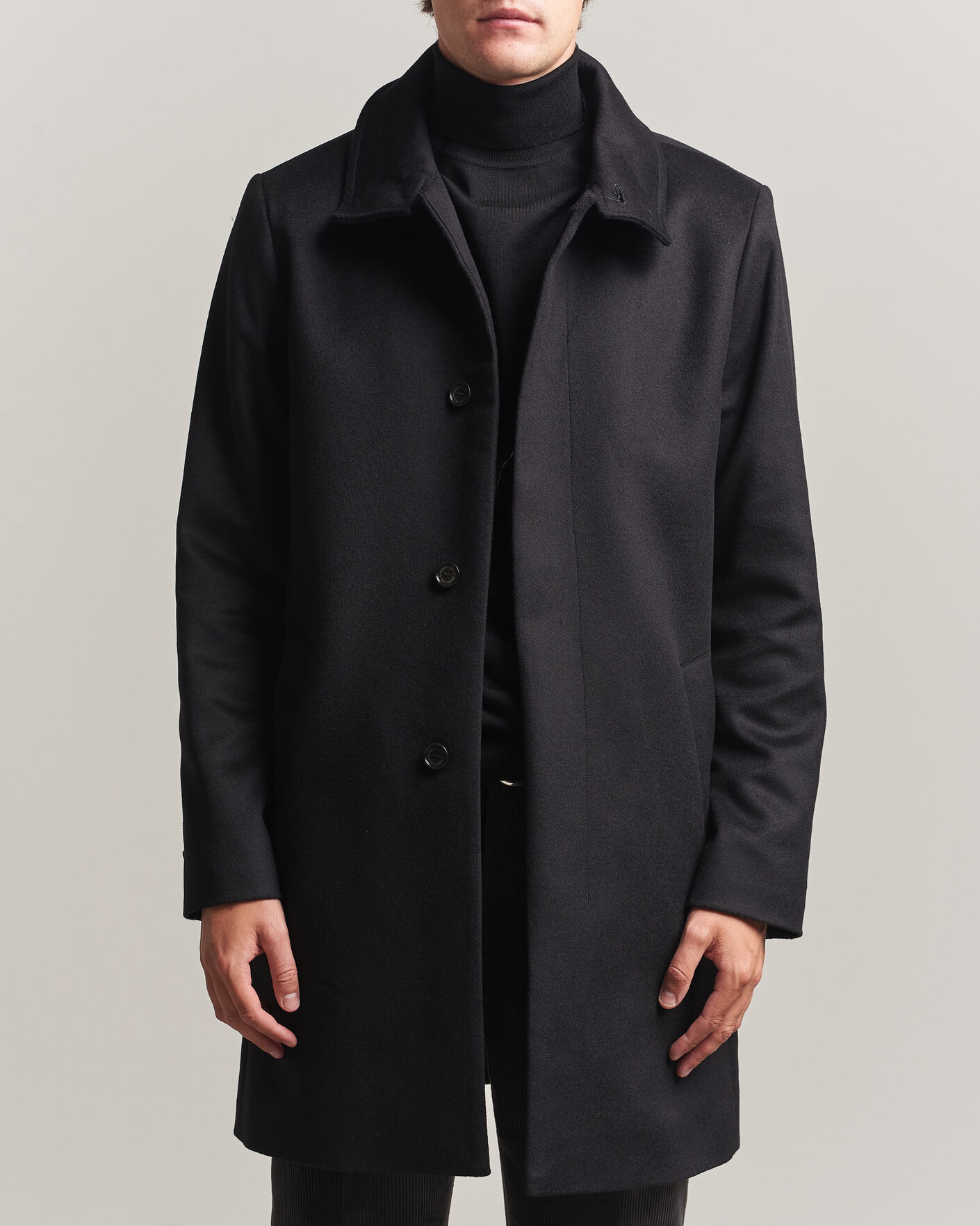 Herre | Jakker | Tiger of Sweden | Aleric Wool/Cashmere Coat Black