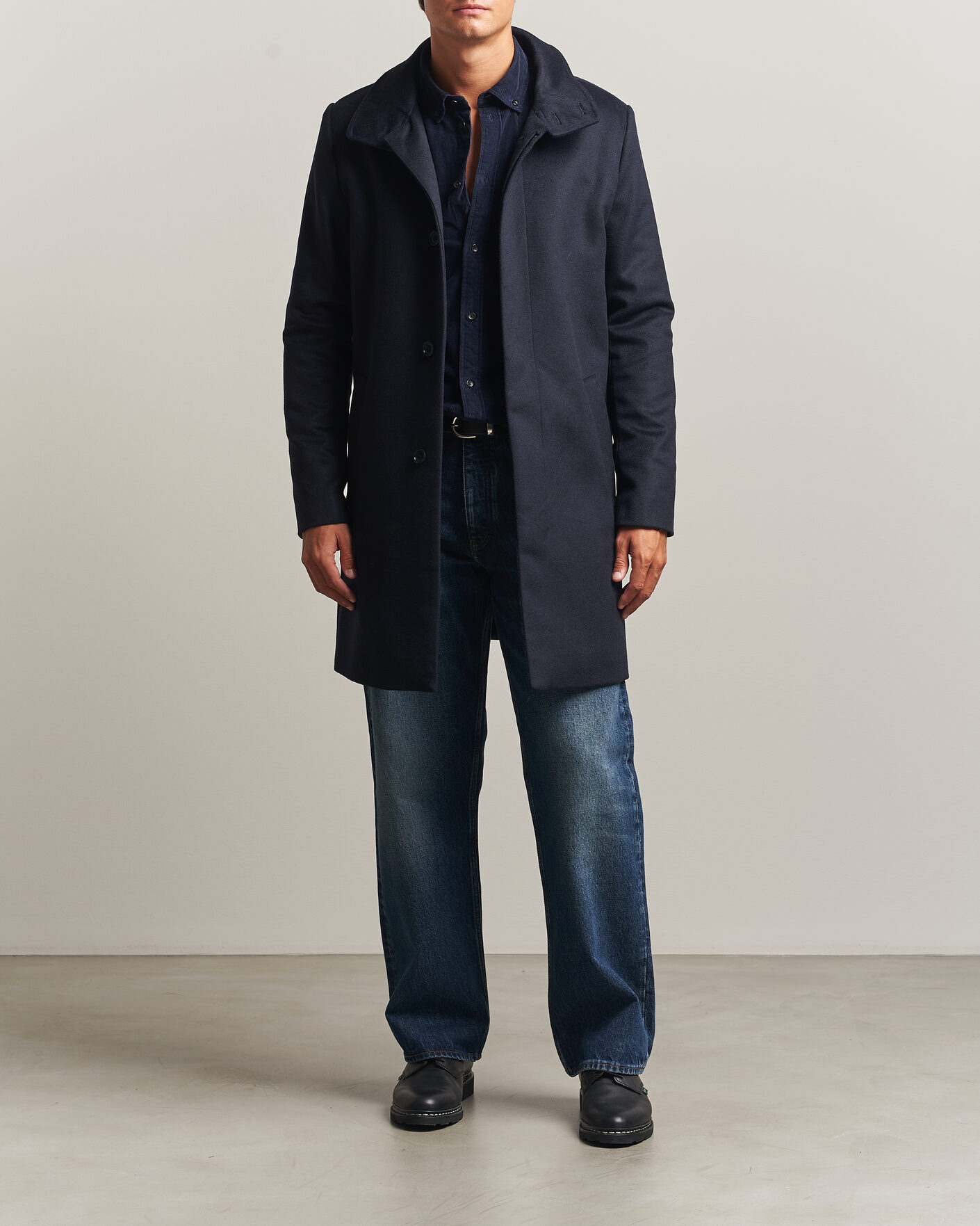 Herre | Jakker | Tiger of Sweden | Aleric Wool/Cashmere Coat Light Ink