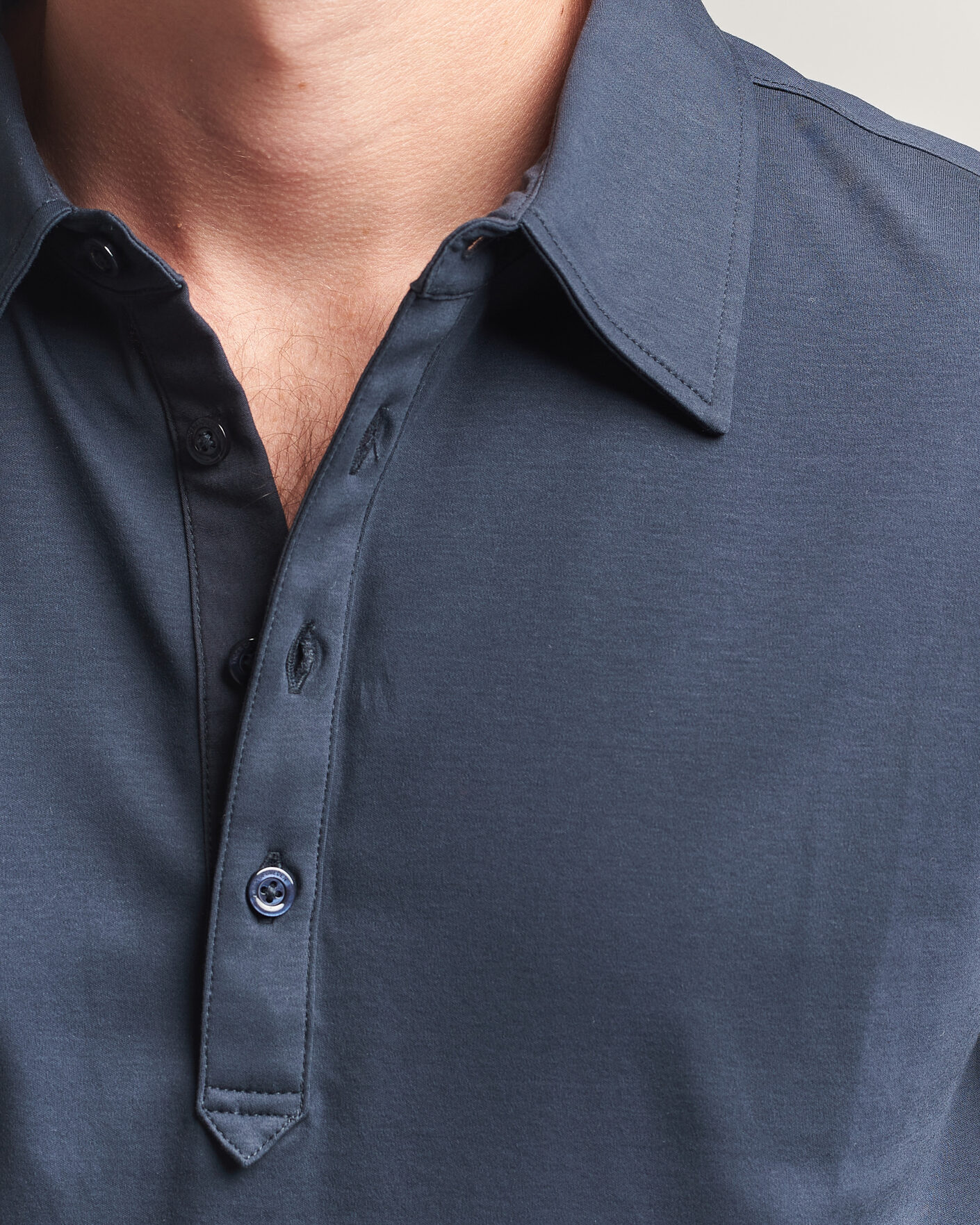 Herre | Pikéer | Tiger of Sweden | Tanner Mercerized Cotton Polo Light Ink