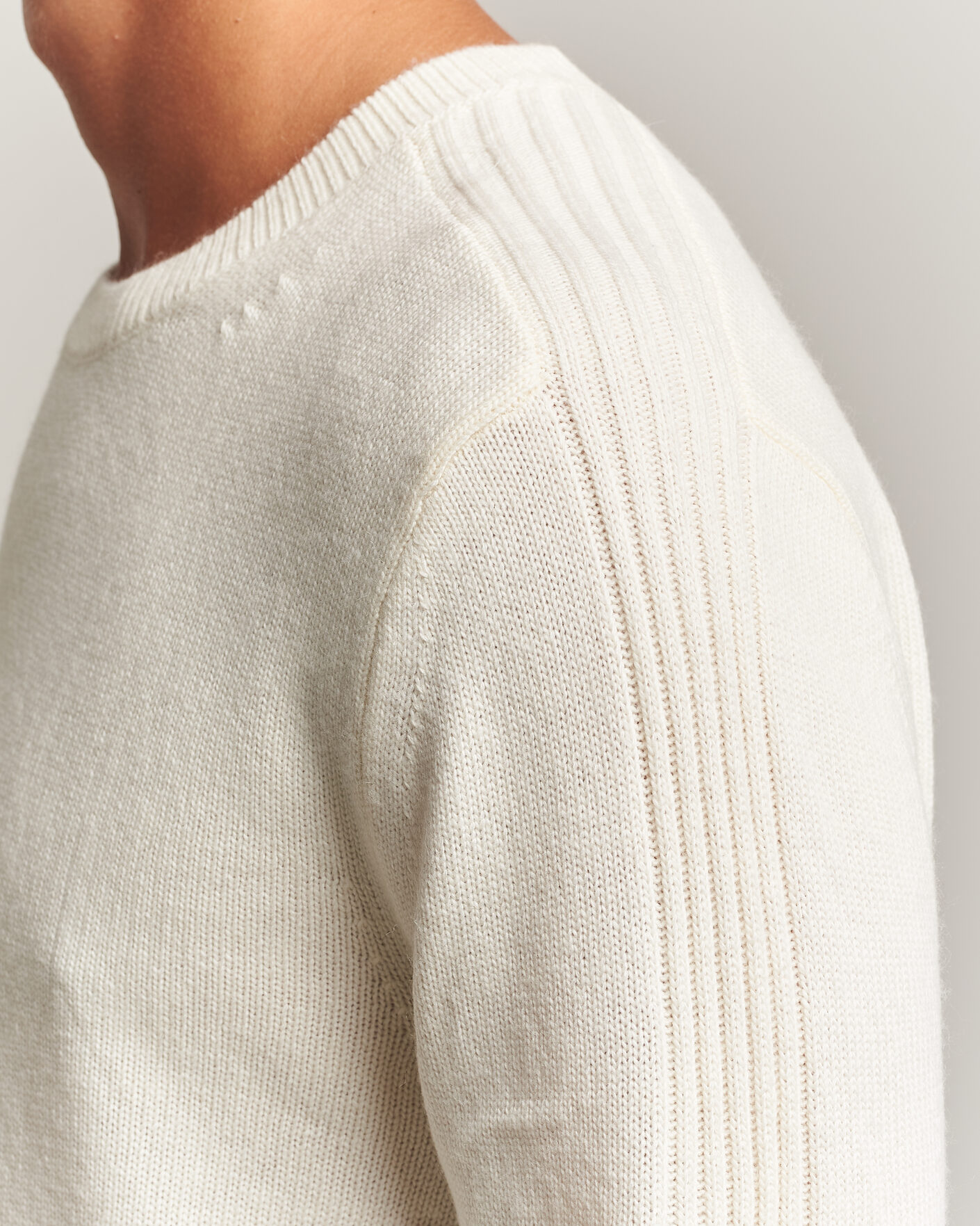 Herre | Gensere | Tiger of Sweden | Wilfred Wool/Cashmere Sweater Porcelain Cream