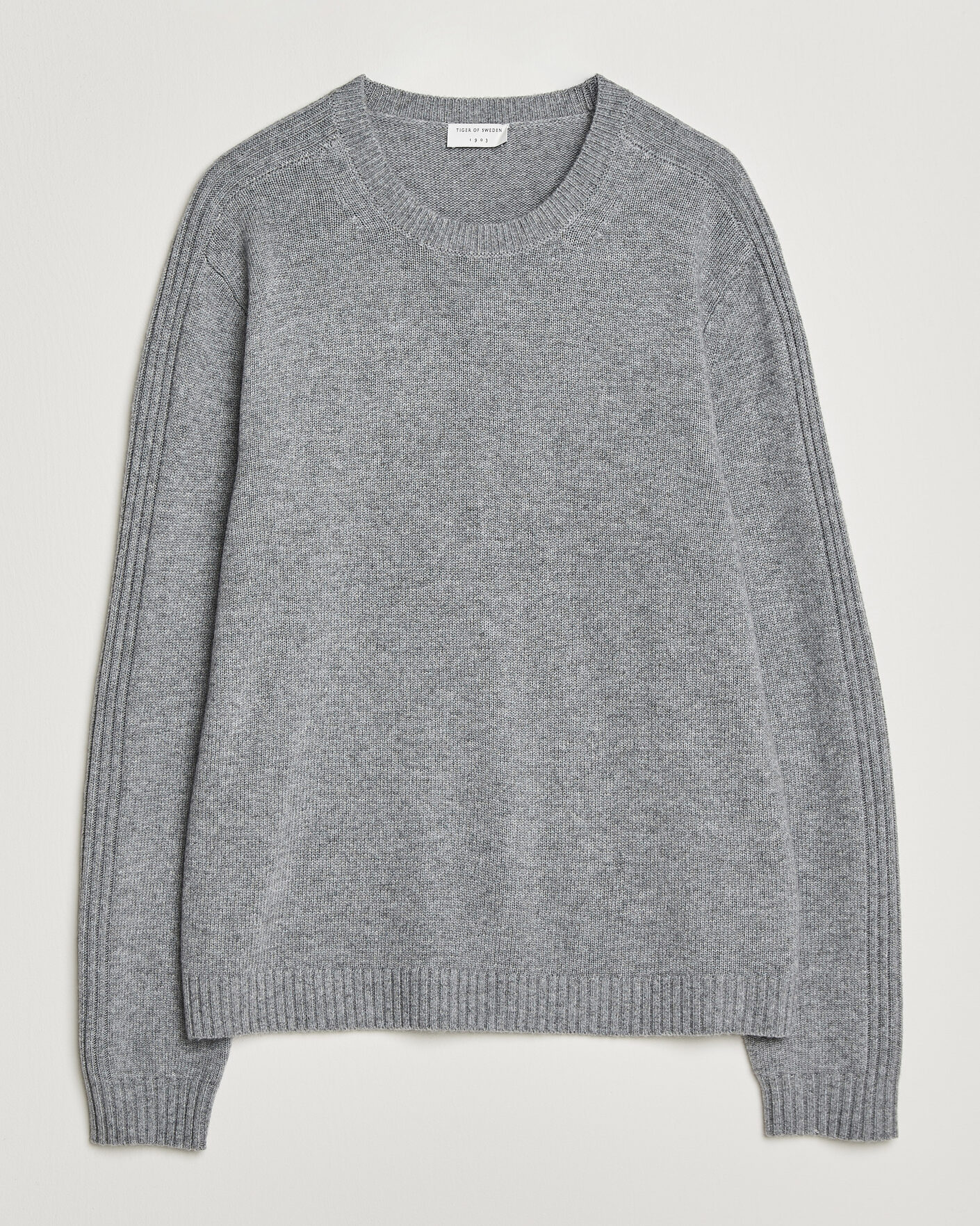 Herre | Gensere | Tiger of Sweden | Wilfred Wool/Cashmere Sweater Light Grey Melange