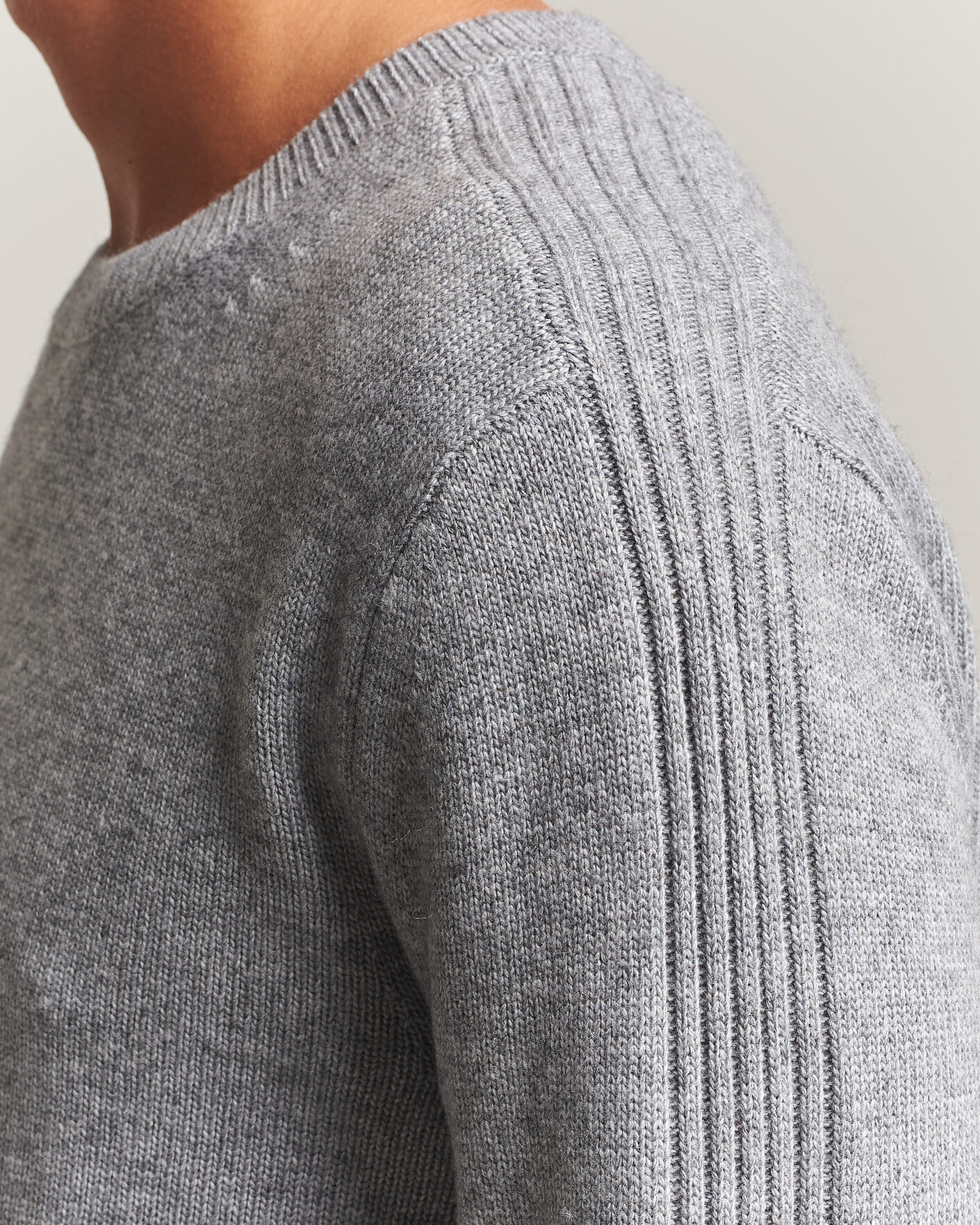 Herre | Gensere | Tiger of Sweden | Wilfred Wool/Cashmere Sweater Light Grey Melange