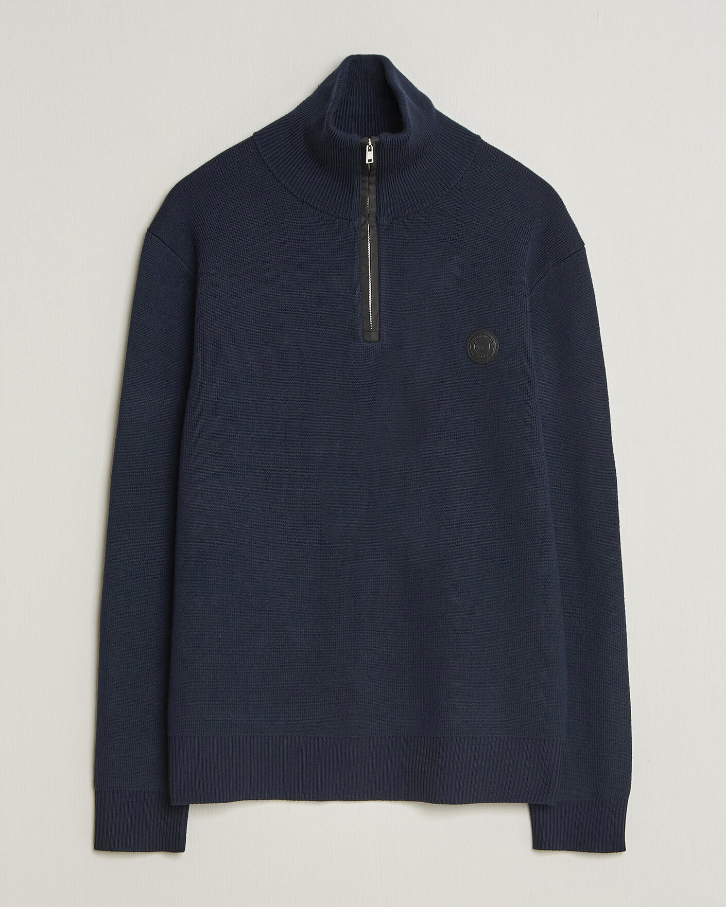 Herre | Gensere | Tiger of Sweden | Hamish Wool Heavy Knitted Half Zip Night Grape